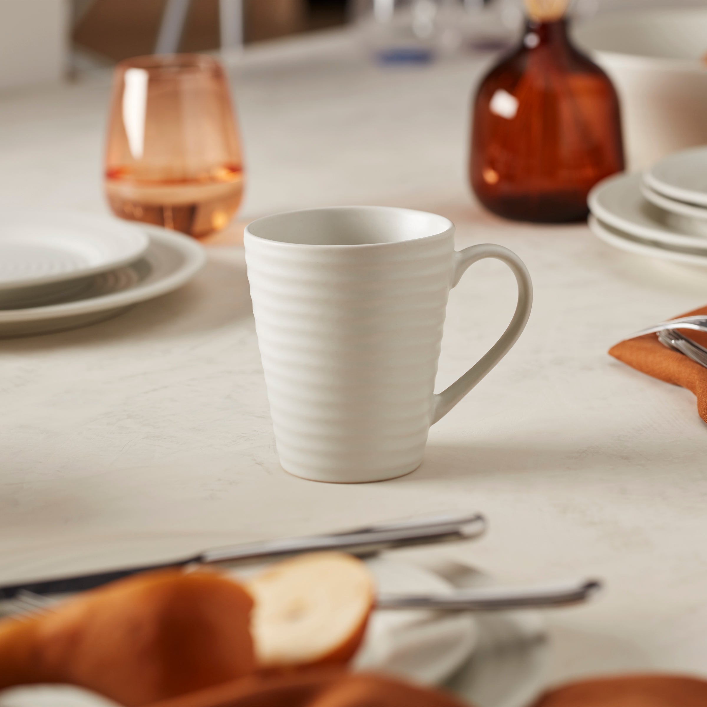 Ridge White Mugs, Set of 4 - Image 2