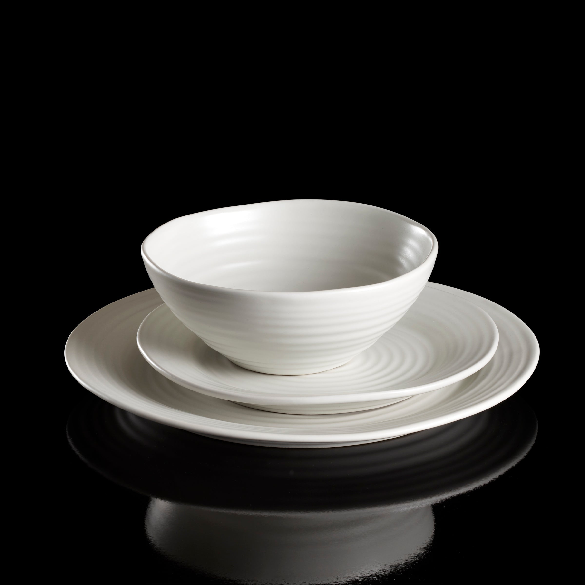 Ridge White 12-Piece Dinnerware Set - Image 8