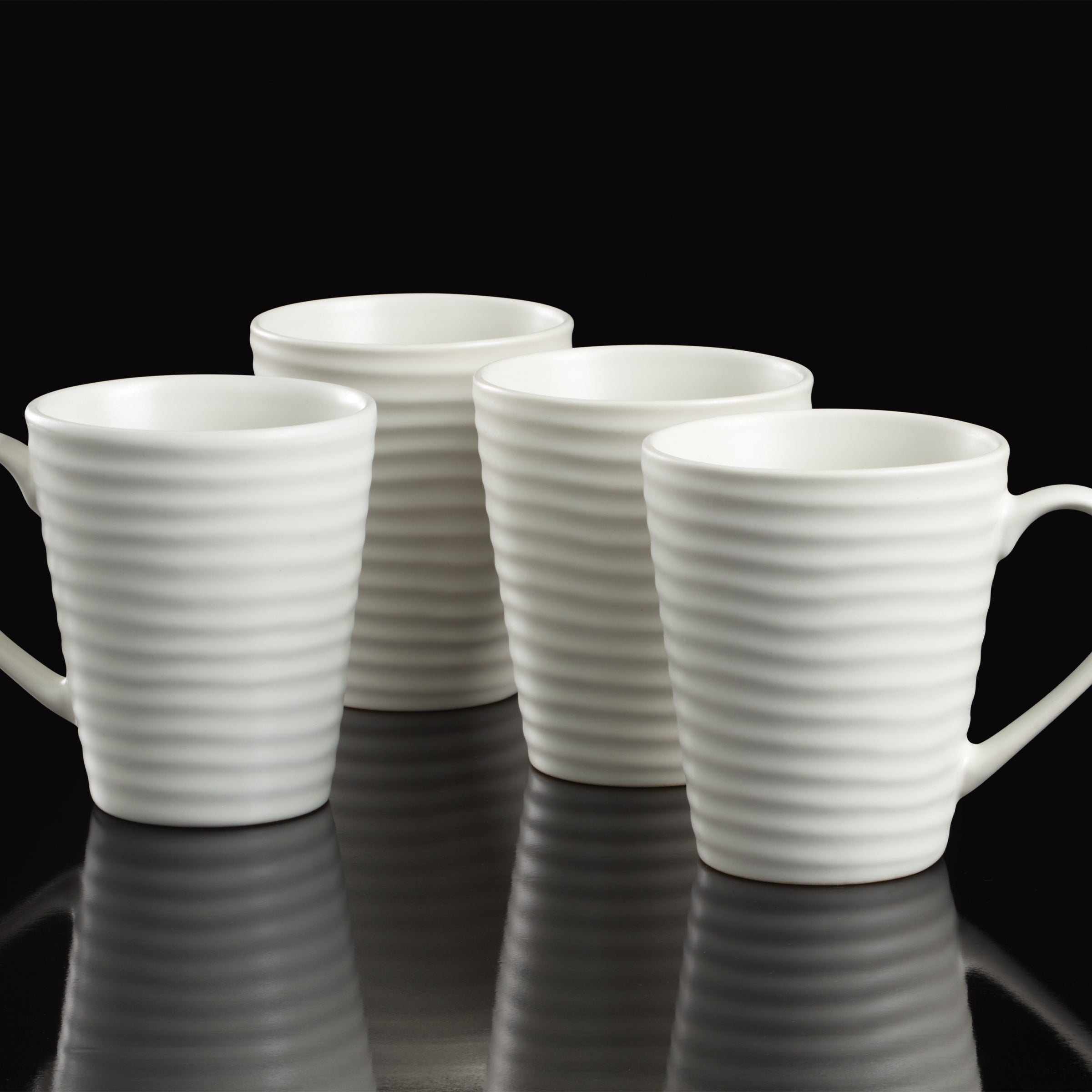 Ridge White Mugs, Set of 4 - Image 3