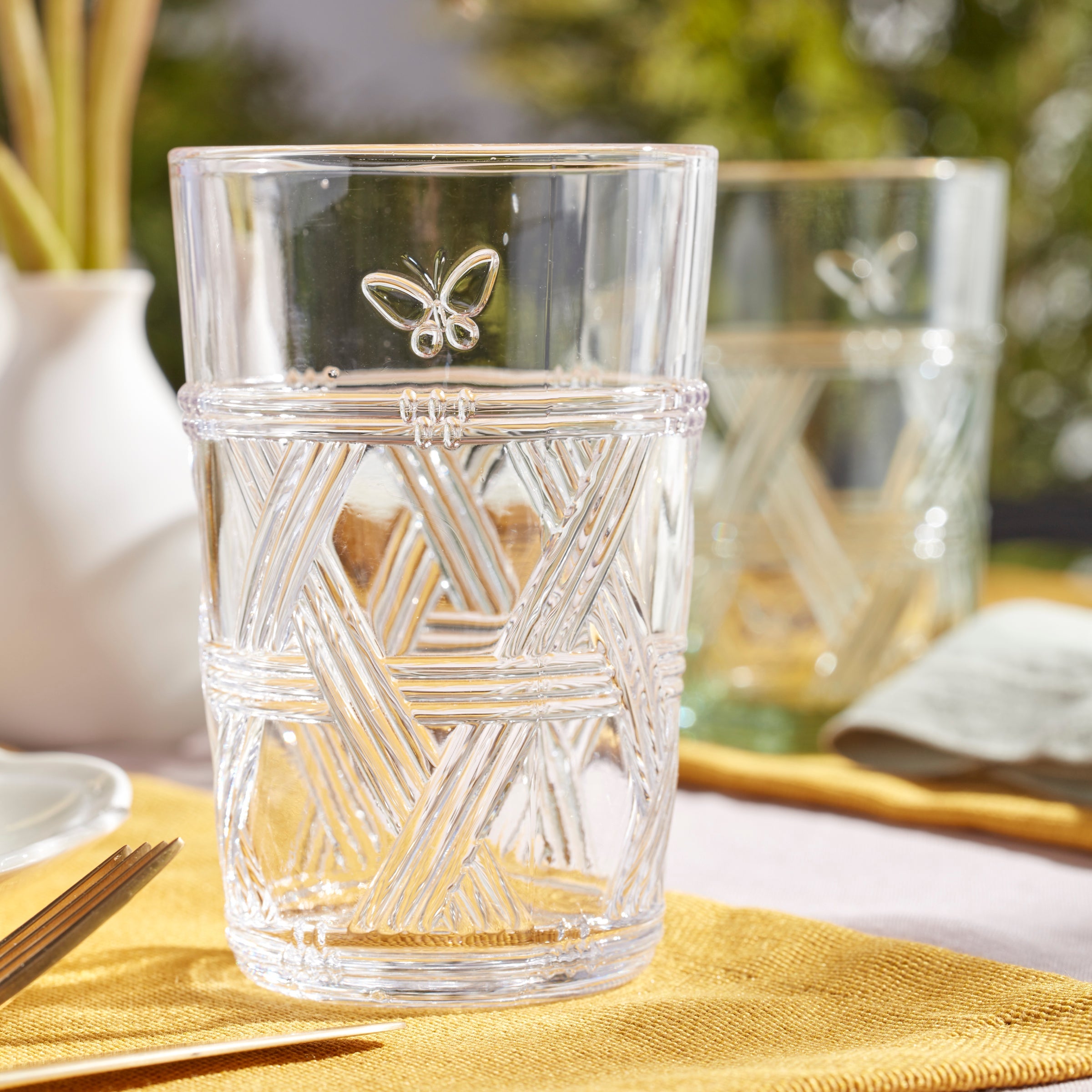 Butterfly Meadow Clear Tall Glasses, Set of 4 - Image 2