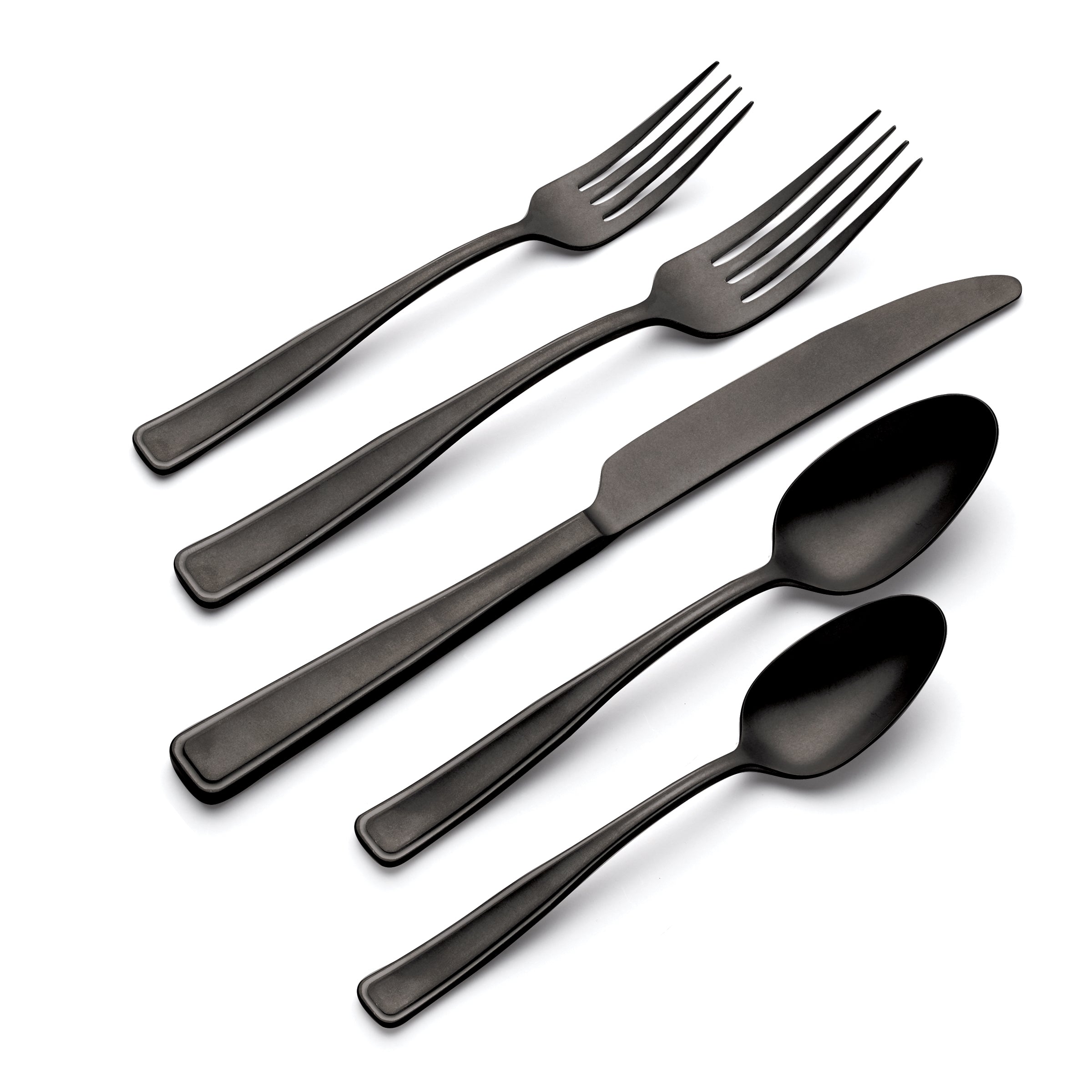 Reid Black Vintage 20-Piece Flatware Set - Image 3