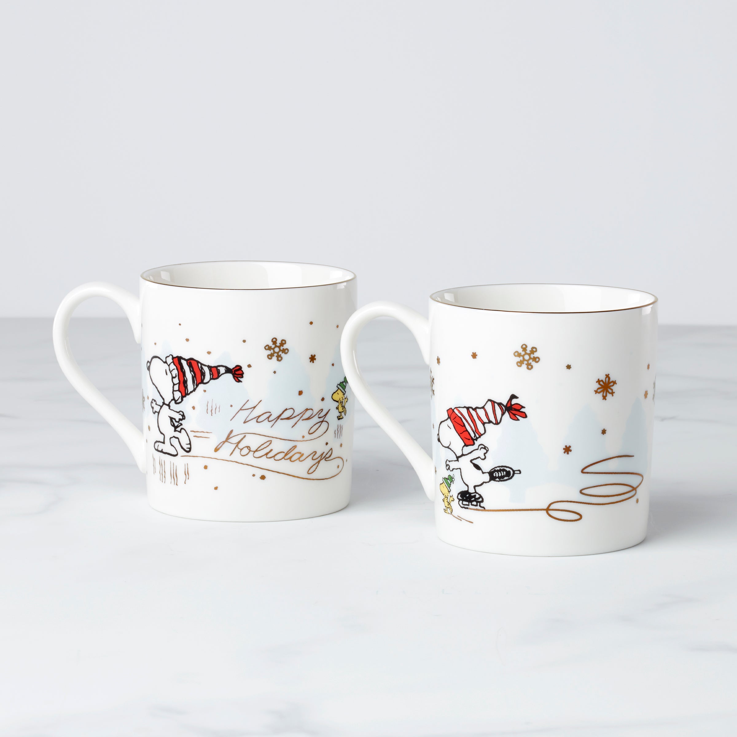 Snoopy Skating Mugs, Set Of 2 - Image 2