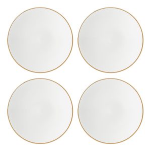 Trianna White Coupe Salad Plates, Set of 4