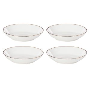 Trianna White Pasta Bowls, Set of 4