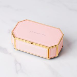 "I Treasure You" Pink Jewelry Box