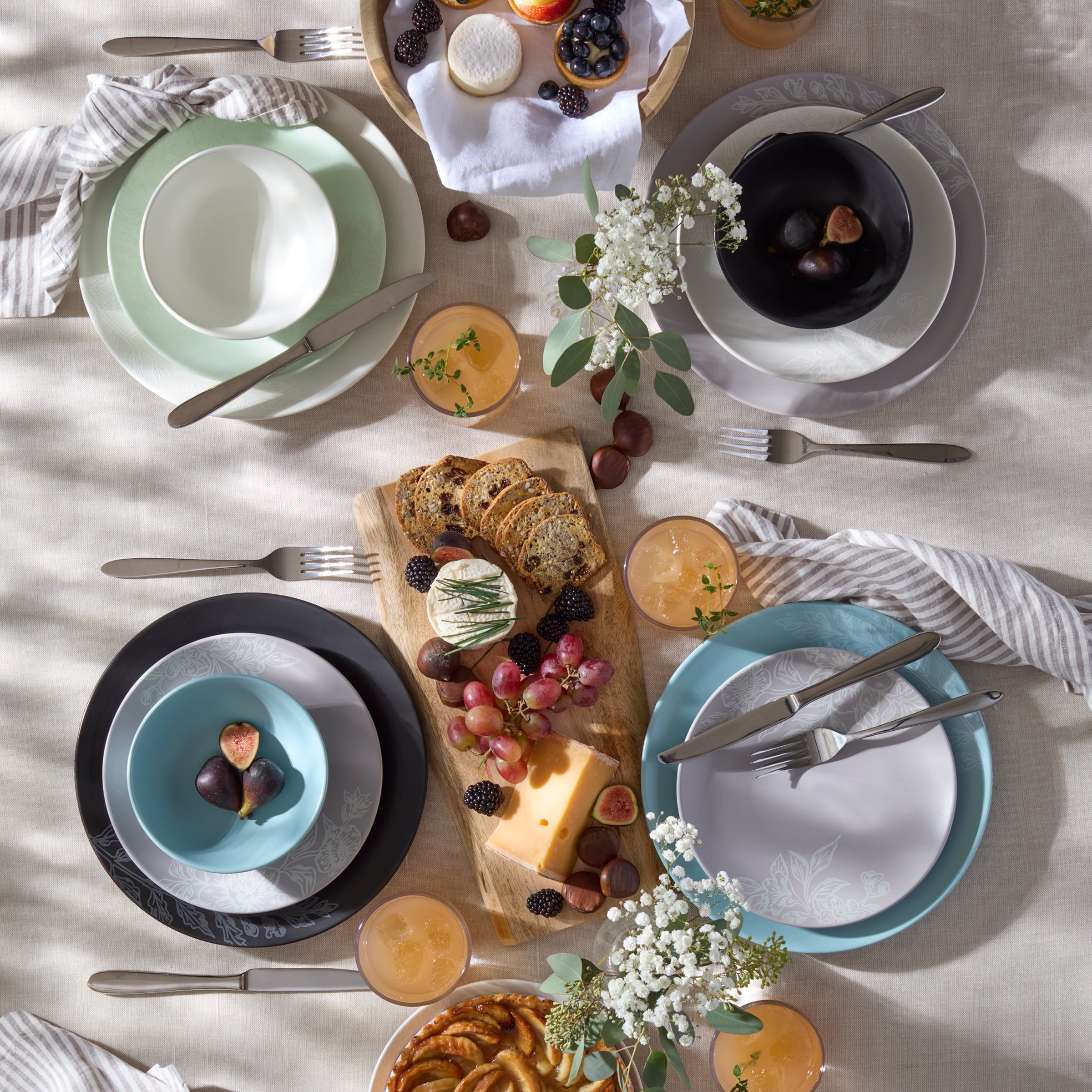 Roseto White 12-Piece Dinnerware Set - Image 7