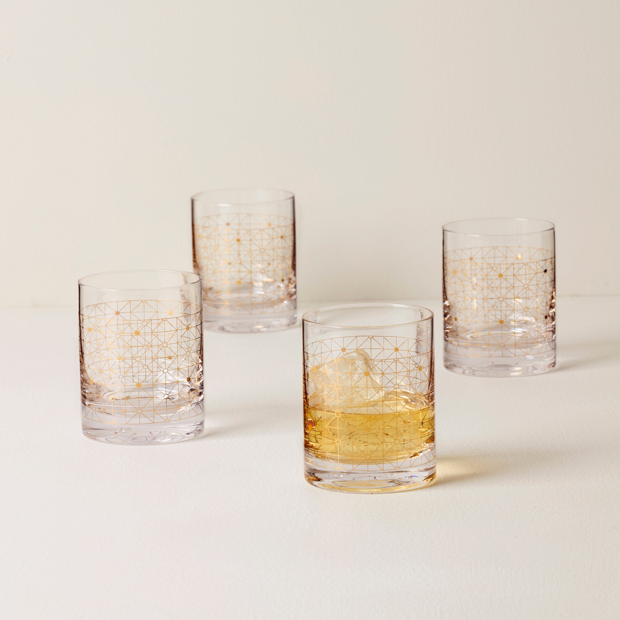 Tuscany Classics Gold Dust Double Old-Fashioned Glasses, Set of 4 - Image 2