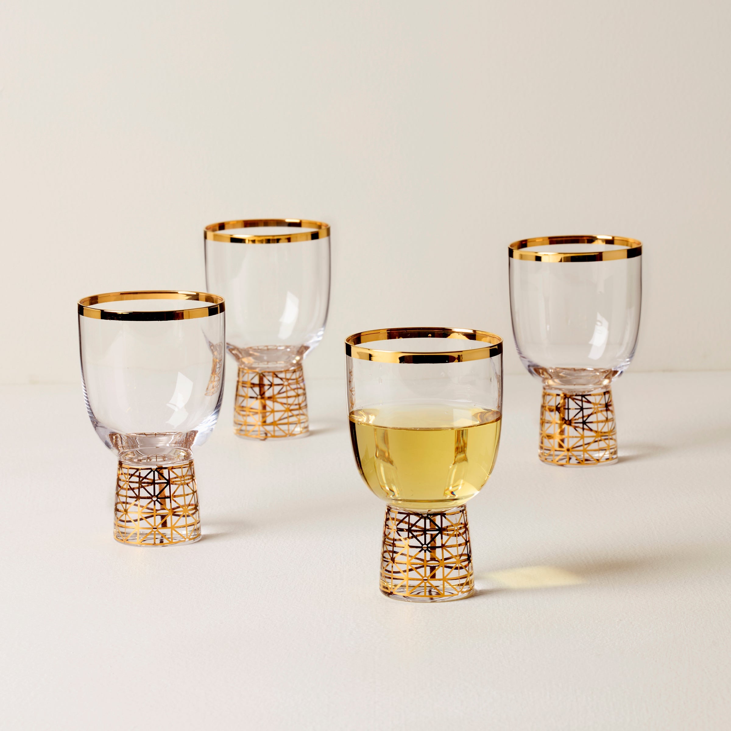 Tuscany Classics Gold Frost Wine Glasses, Set of 4 - Image 2