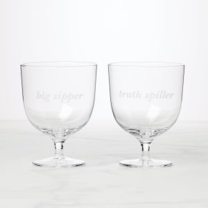 Truth Spiller & Big Sipper Short Glasses, Set of 2