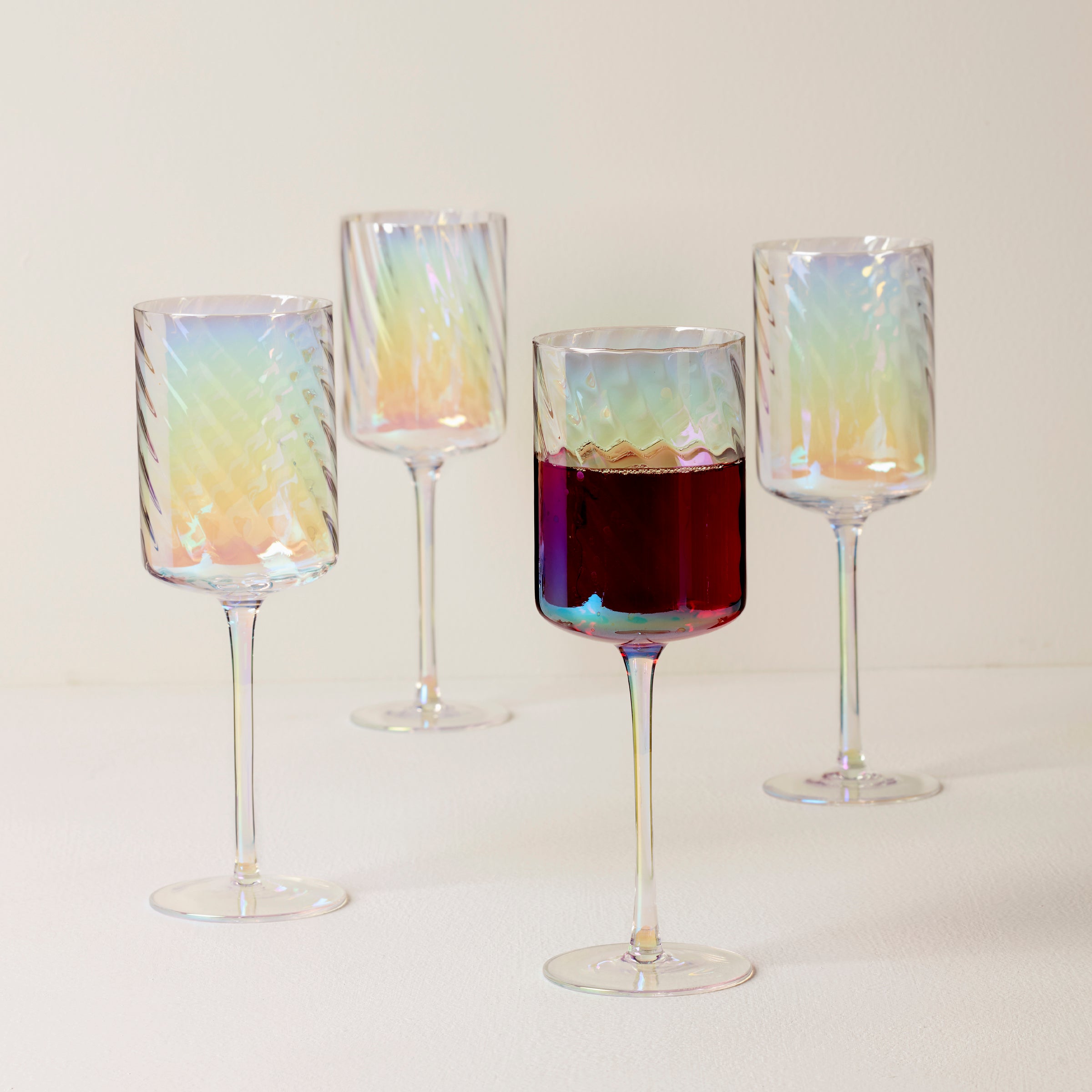Tuscany Classics Iridescent Red Wine Glasses, Set of 4 - Image 2