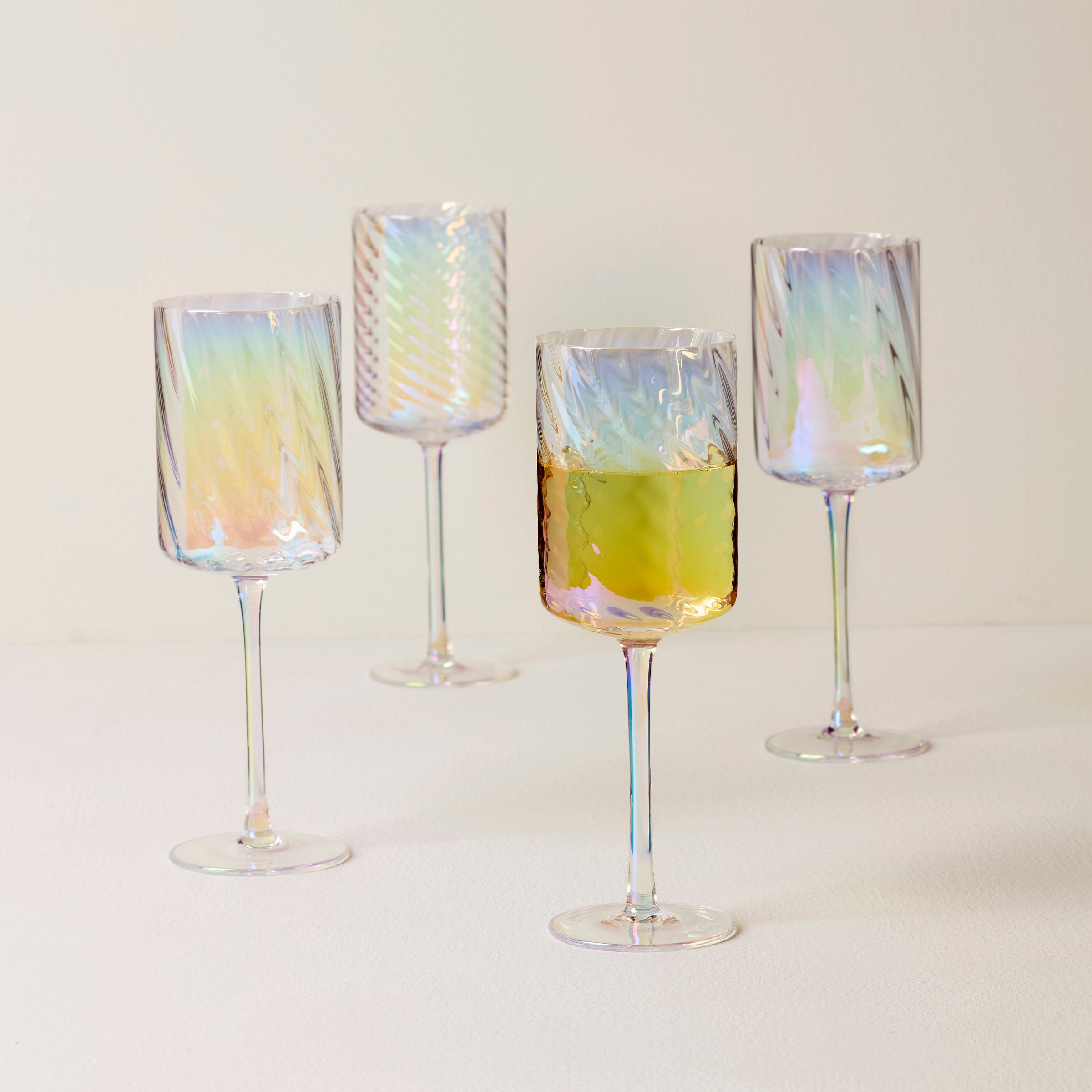 Tuscany Classics Iridescent White Wine Glasses, Set of 4 - Image 2