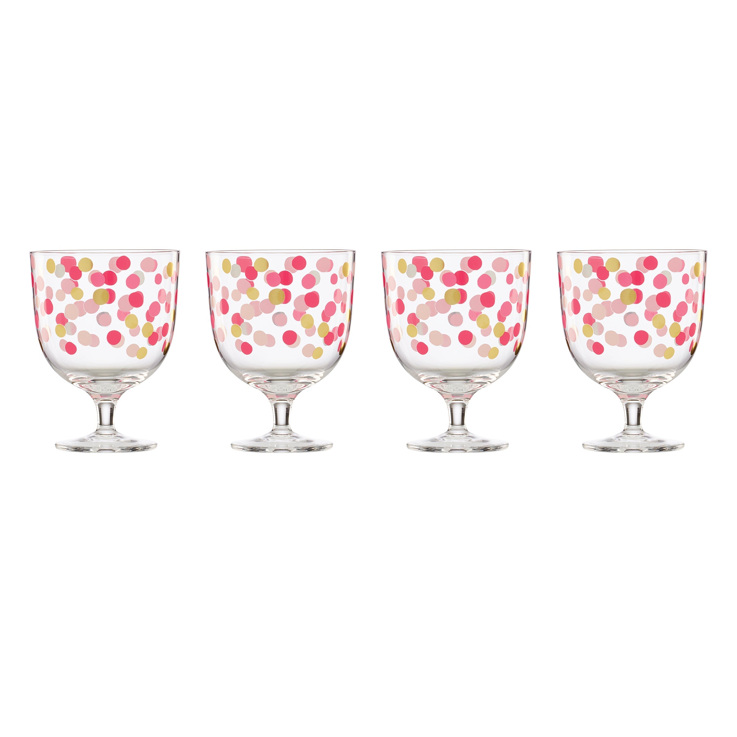 It's Raining Confetti Short Wine Glasses, Set of 4 - Image 3
