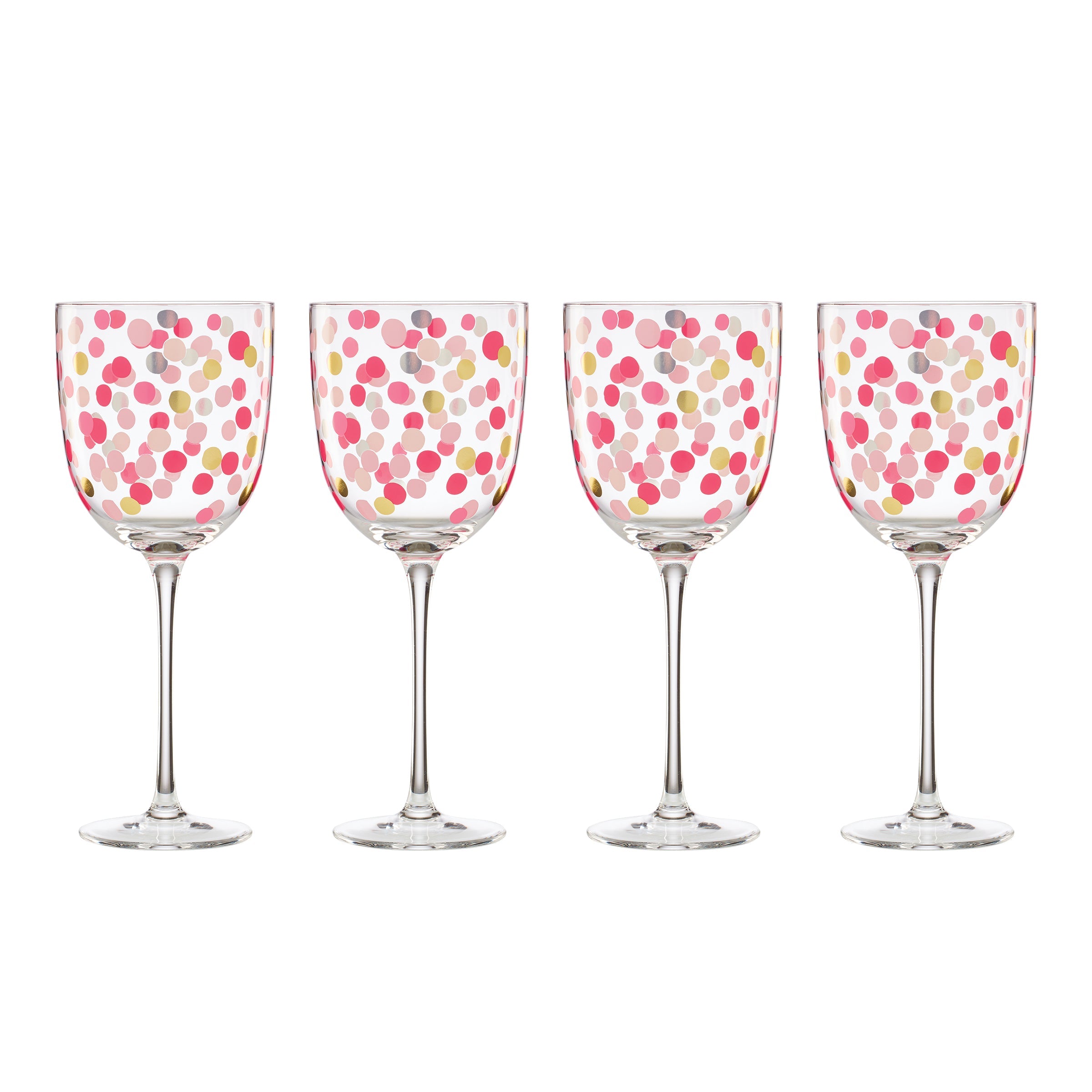 It's Raining Confetti Wine Glasses, Set of 4 - Image 3
