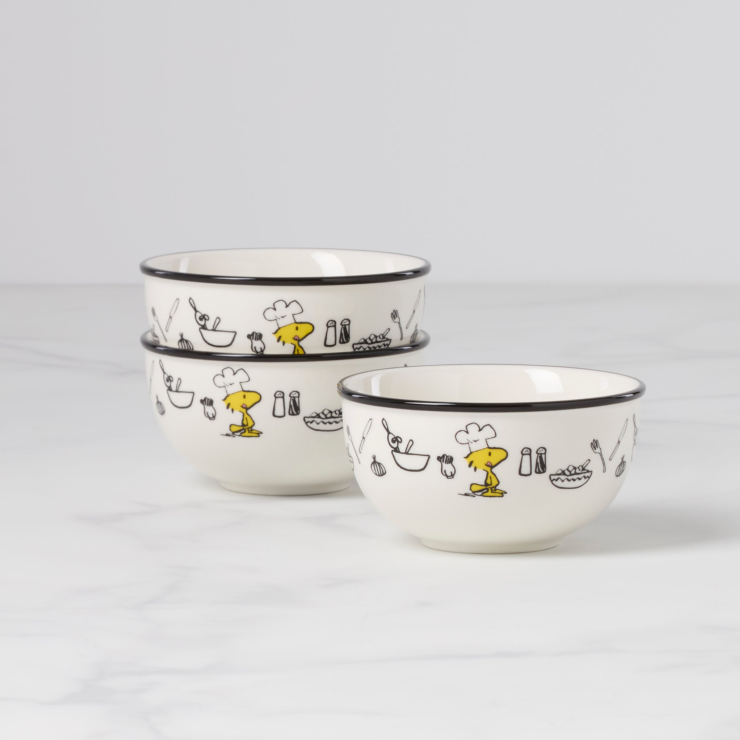 Chef Snoopy Mini Bowls, Set of 3 - Image 2