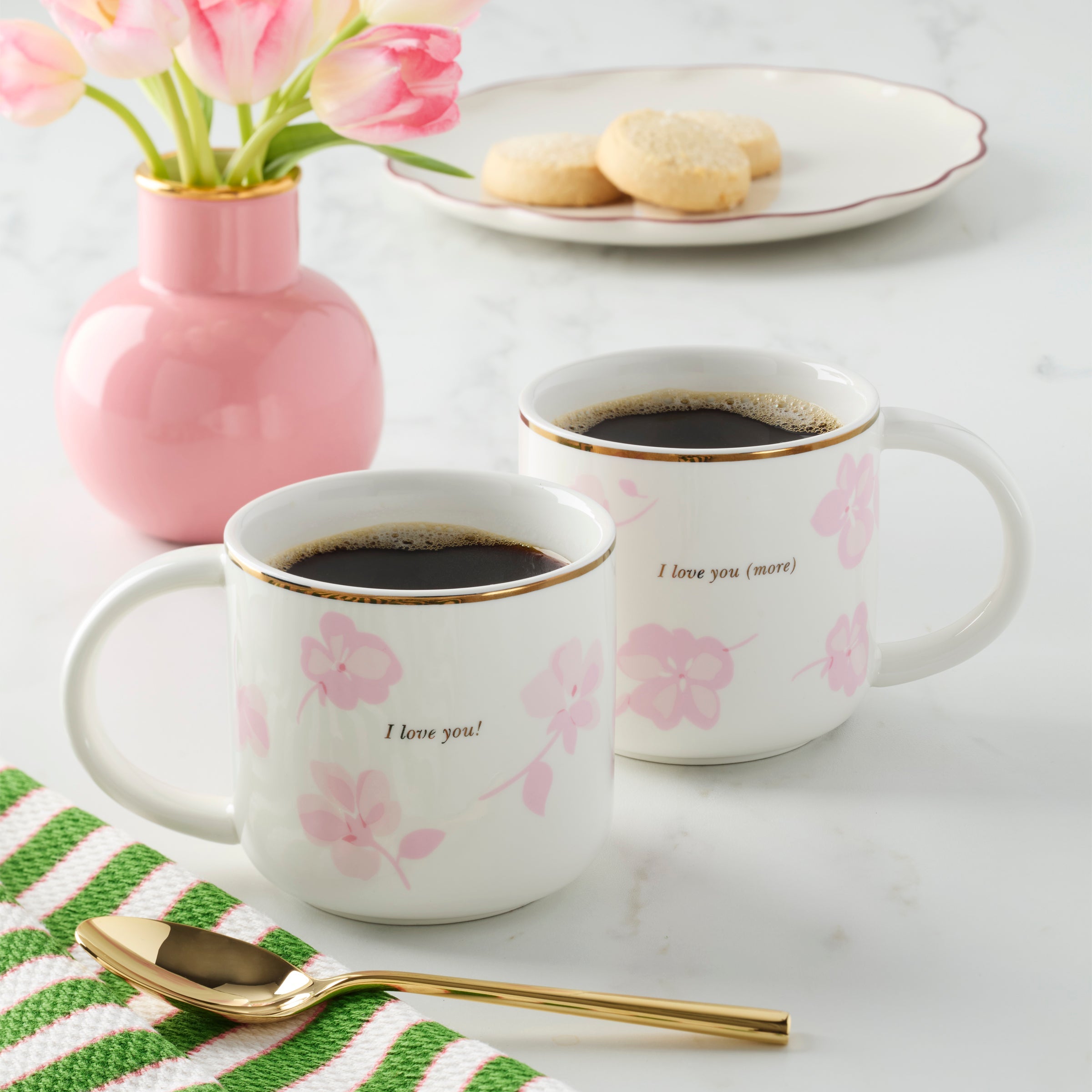 Spring Pansies Mugs, Set of 2 - Image 2
