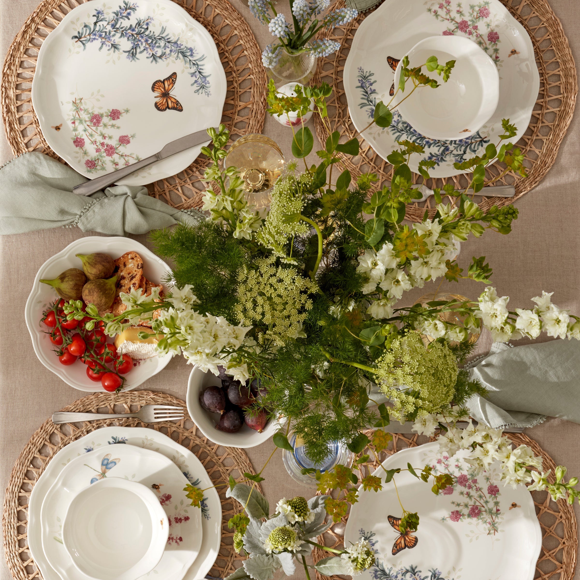 Butterfly Meadow Herbs Rice Bowls, Set of 4 - Image 6