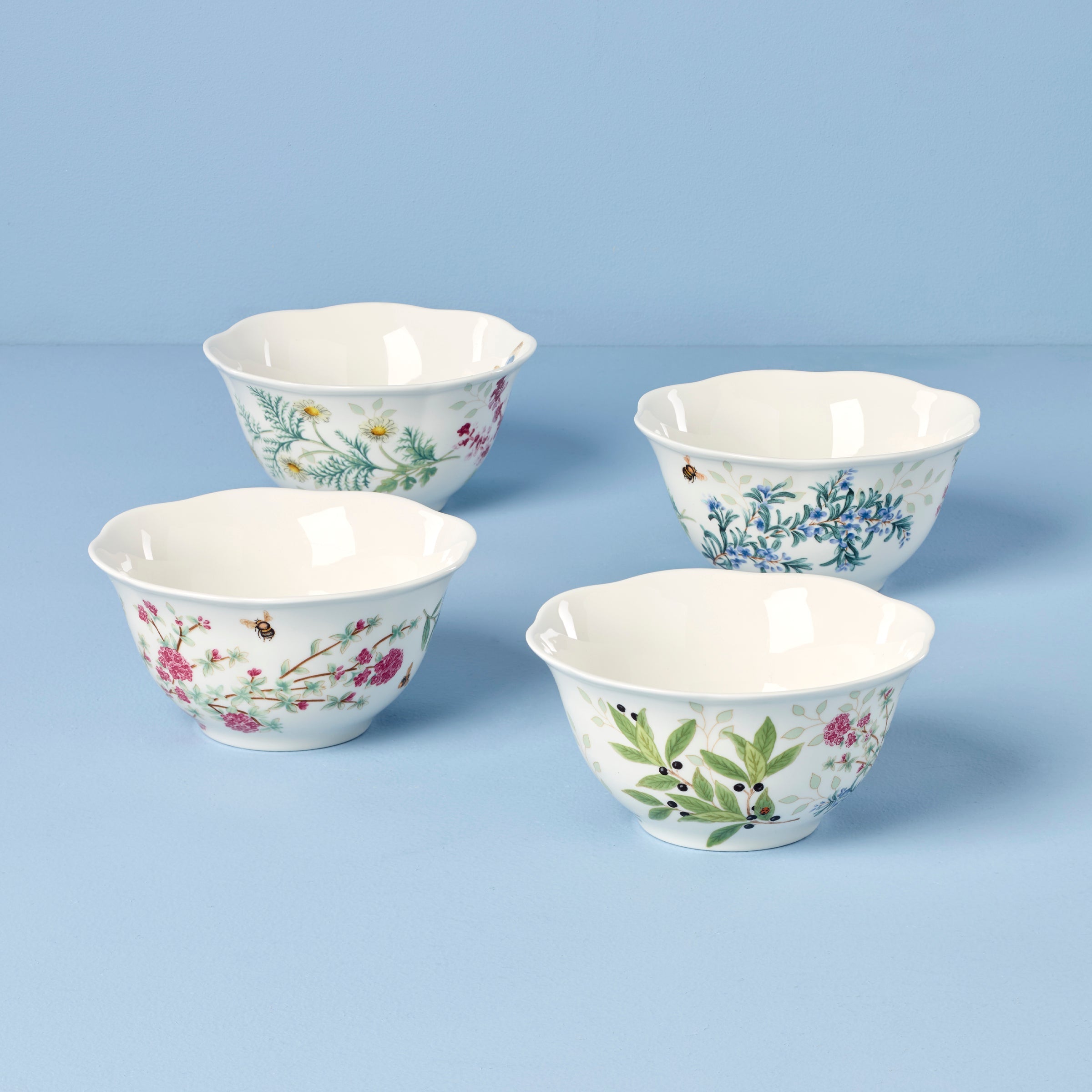 Butterfly Meadow Herbs Rice Bowls, Set of 4 - Image 2