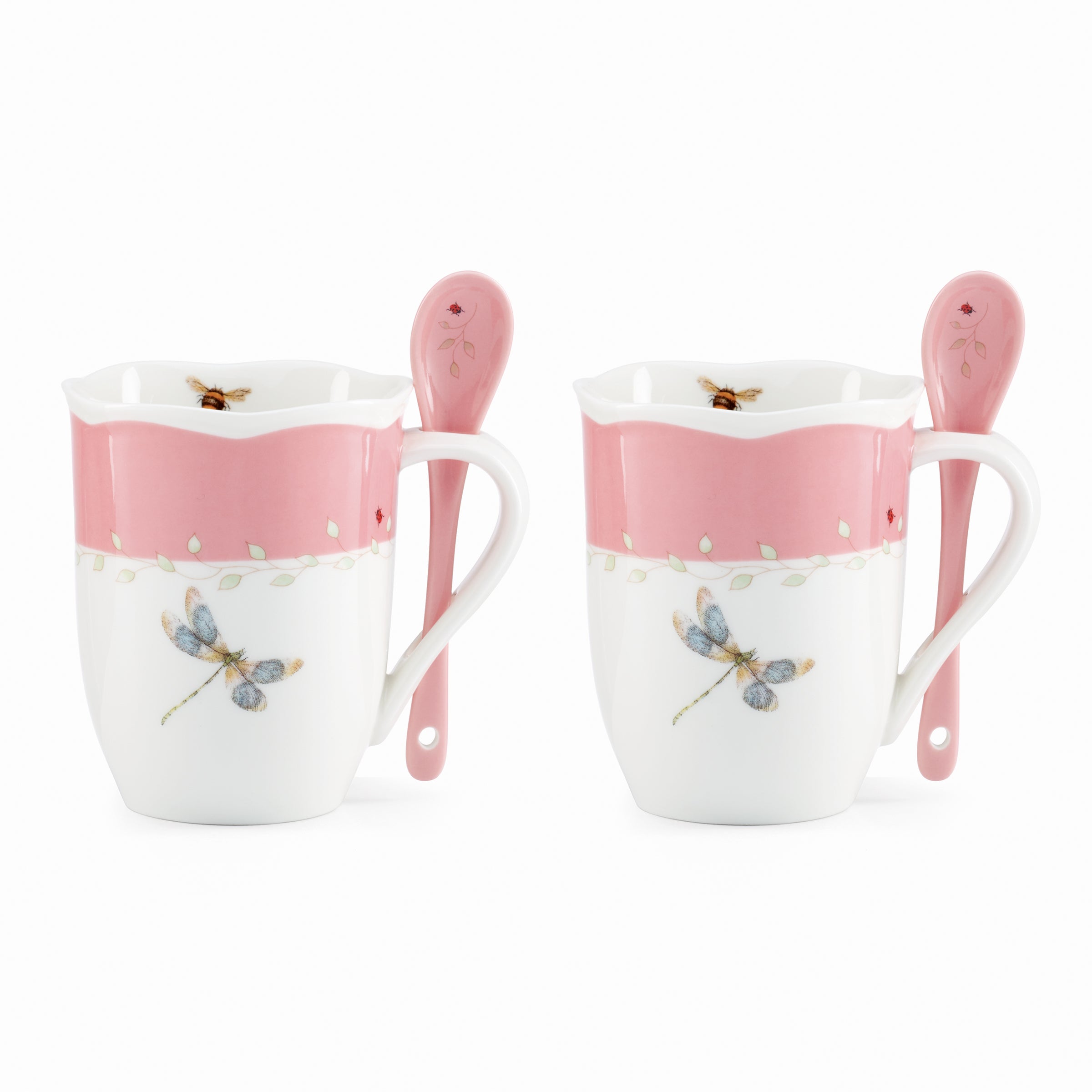 Butterfly Meadow Color Mugs with Spoons, Set of 8 - Image 9