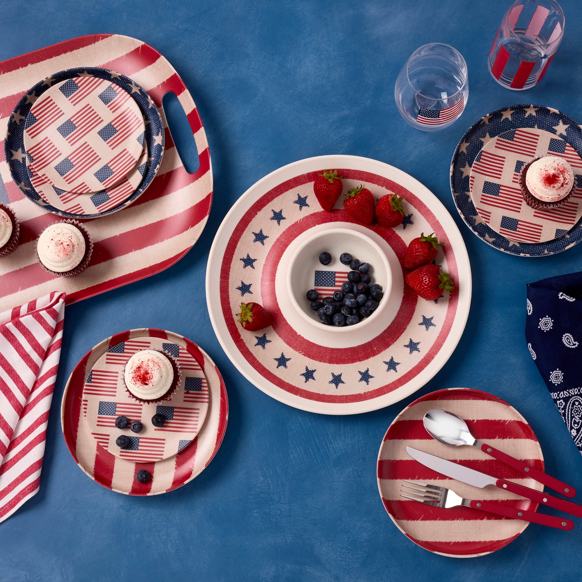 Vintage Americana Accent Plates, Set Of 4 - Image 3