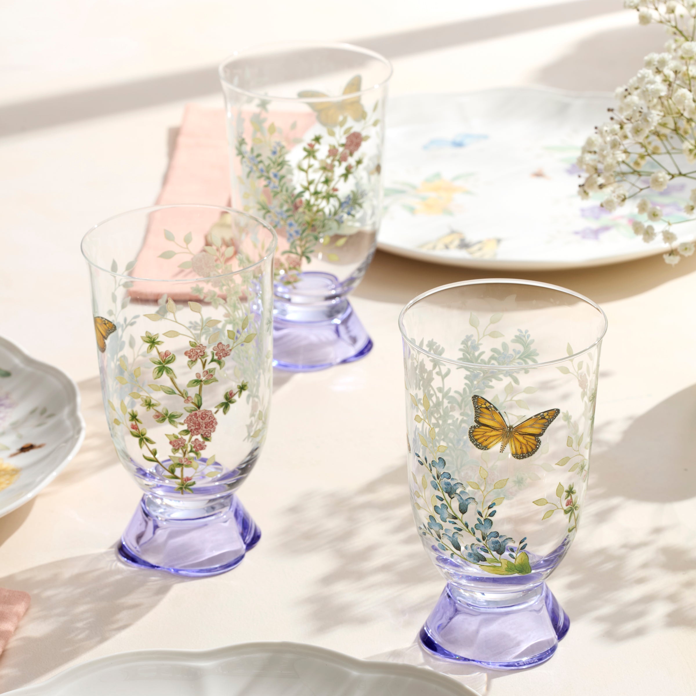Butterfly Meadow Herbs Tall Tumblers, Set of 4 - Image 5