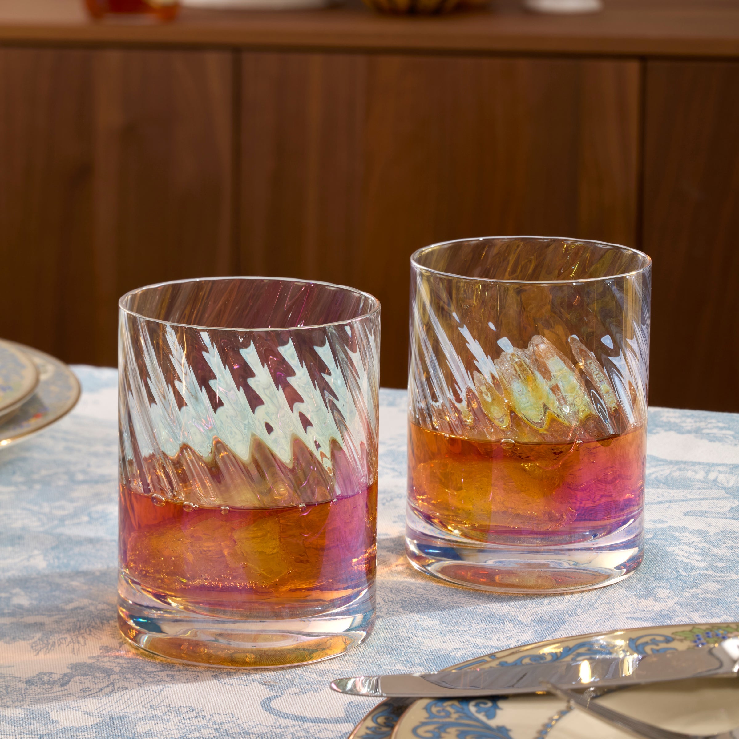 Tuscany Classics Iridescent Double Old-Fashioned Glasses, Set of 4 - Image 3