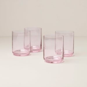 Tuscany Stackable Blush Tall Glasses, Set of 4