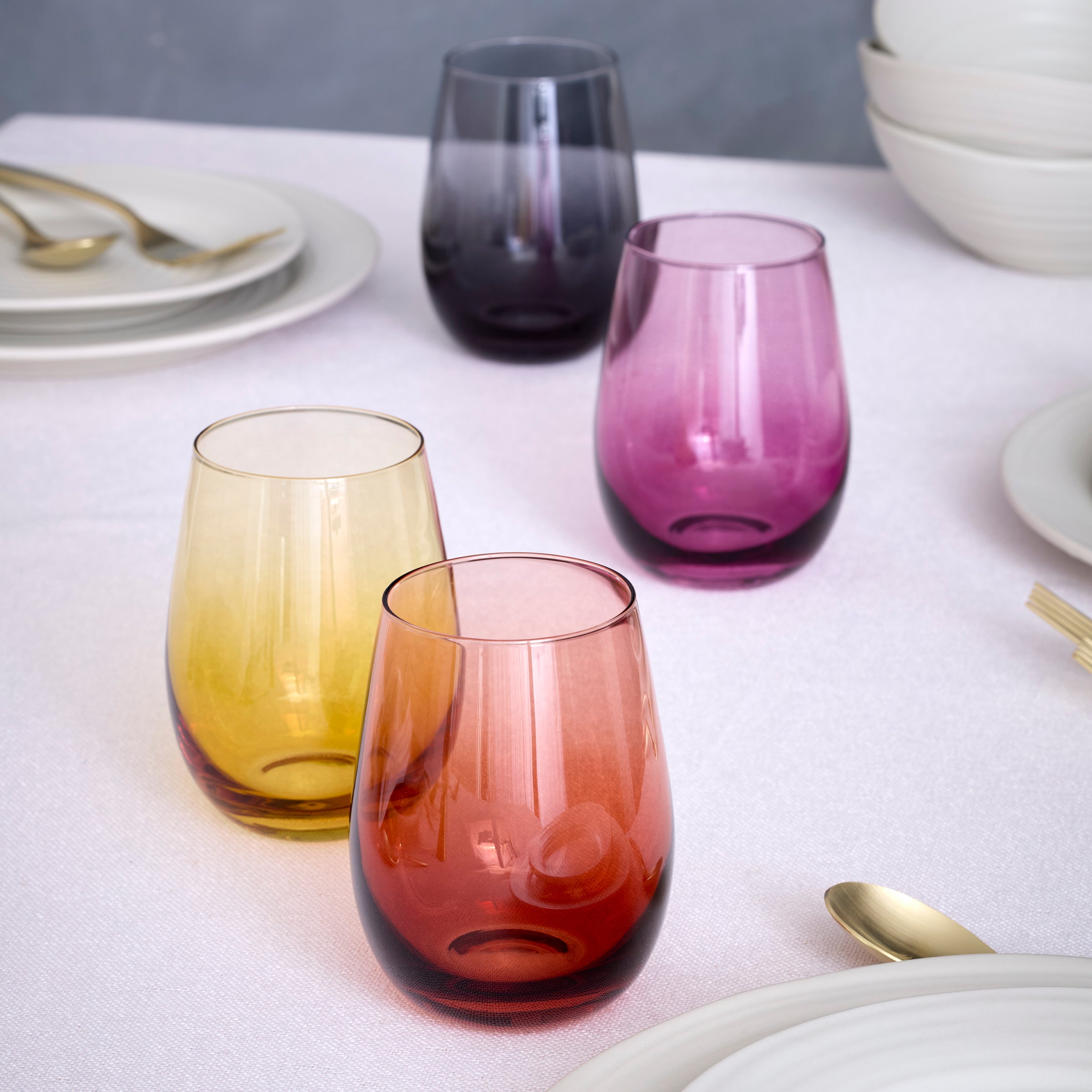 Golden Hour Stemless Wine Glasses, Set of 4 - Image 3