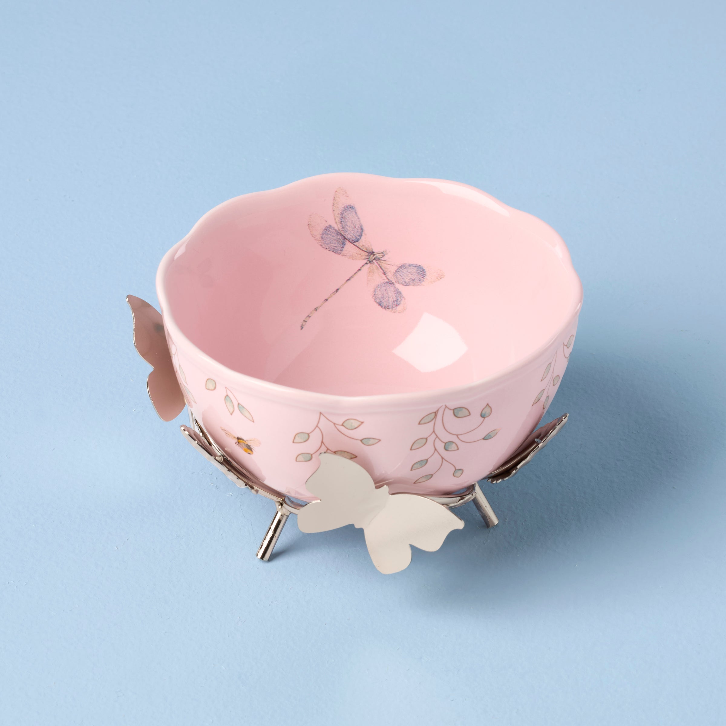Butterfly Meadow Bowl with Stand - Image 2