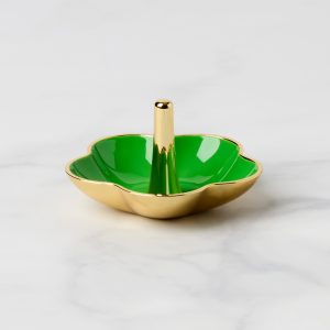 Make It Pop Green Metal Ring Dish