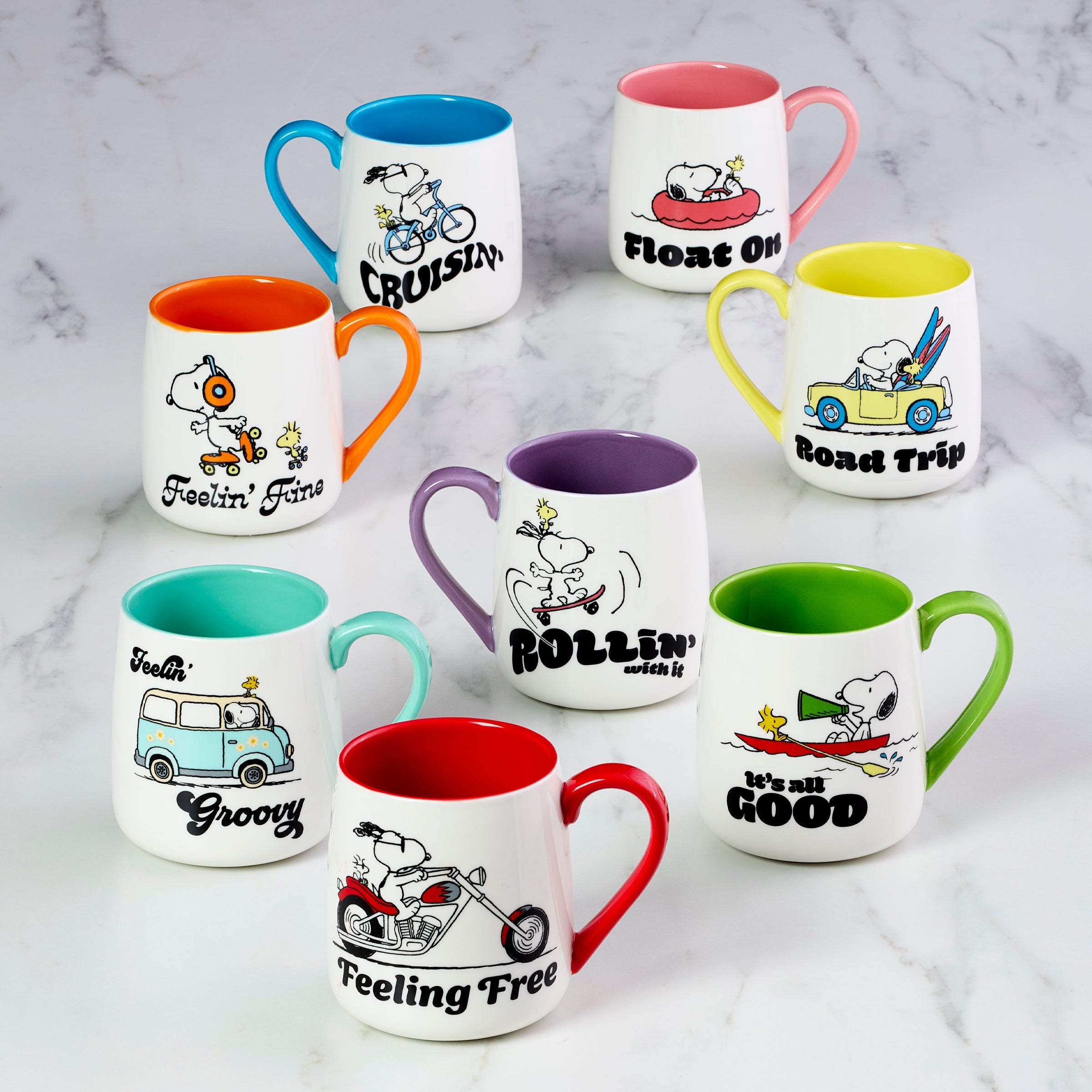 Peanuts Mugs Road Trip-Float On, Set of 2 - Image 4