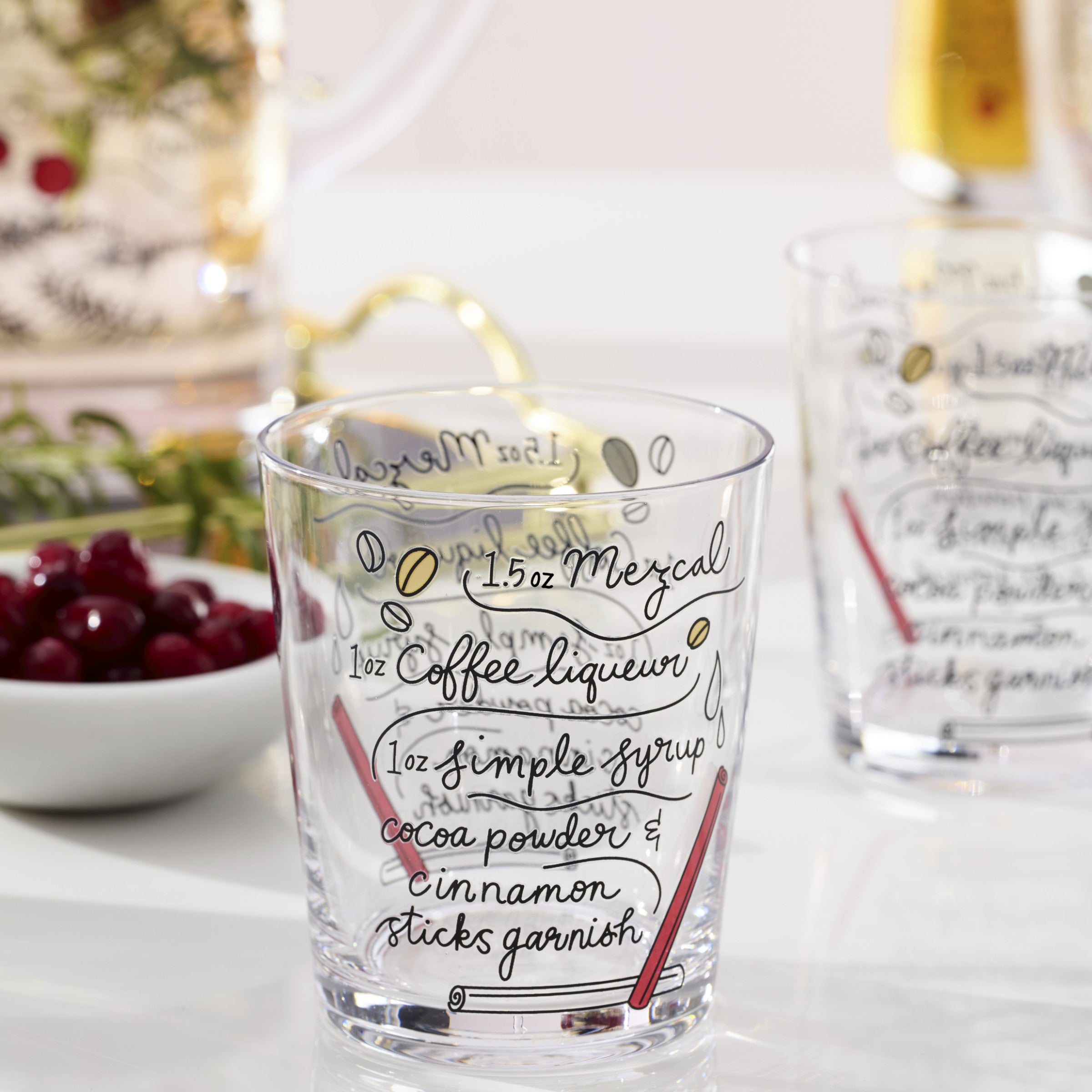 Make Merry Double Old-Fashioned Glasses, Set of 4 - Image 2