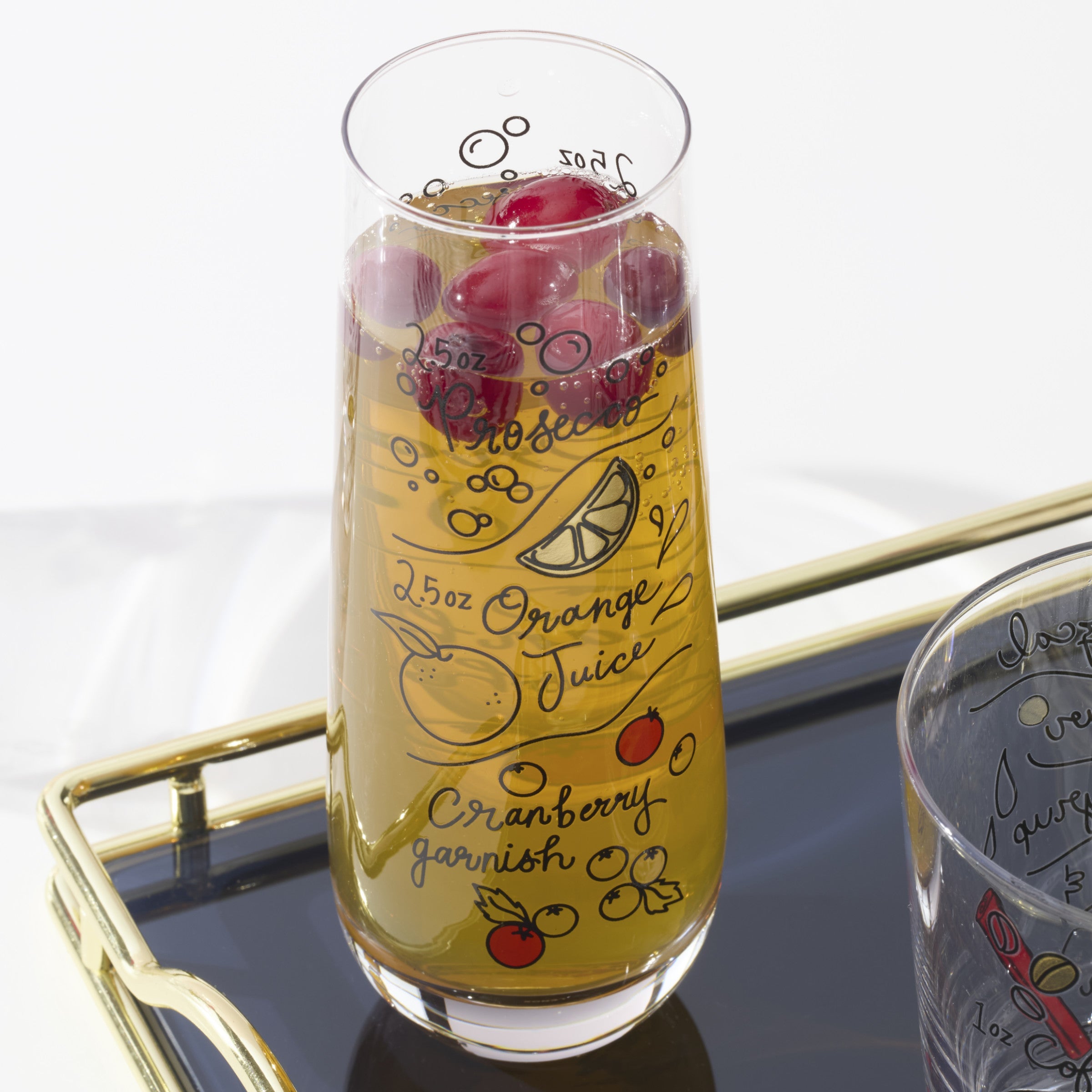 Make Merry Stemless Flute Glasses, Set of 4 - Image 2