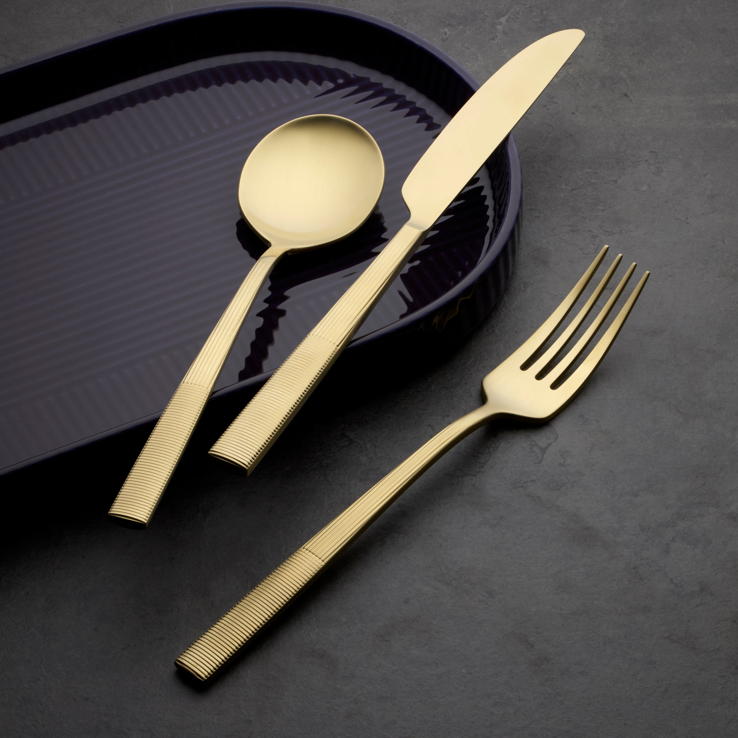 Modulus Champagne Satin 20-Piece Flatware Set - Image 5