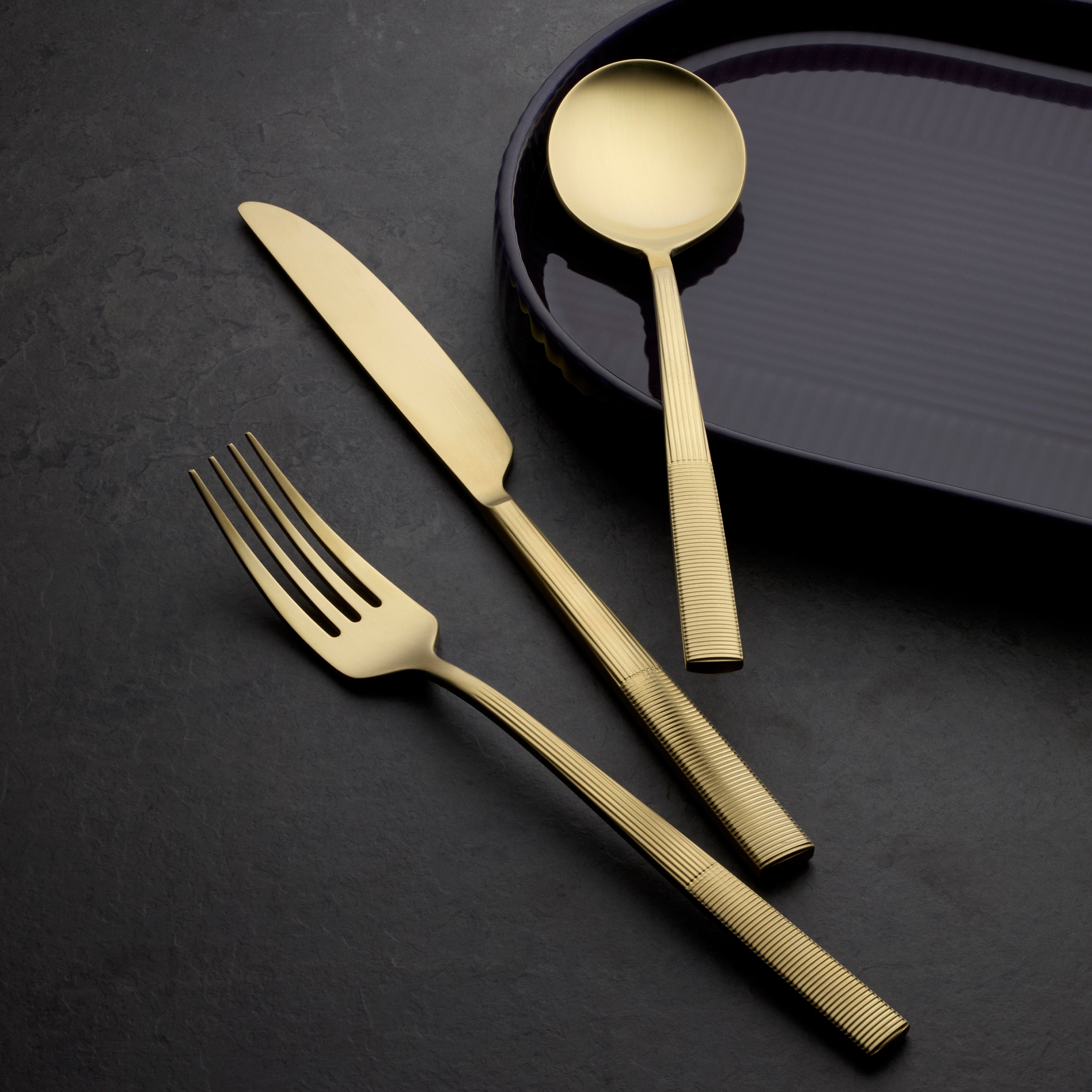 Modulus Champagne Satin 20-Piece Flatware Set - Image 4