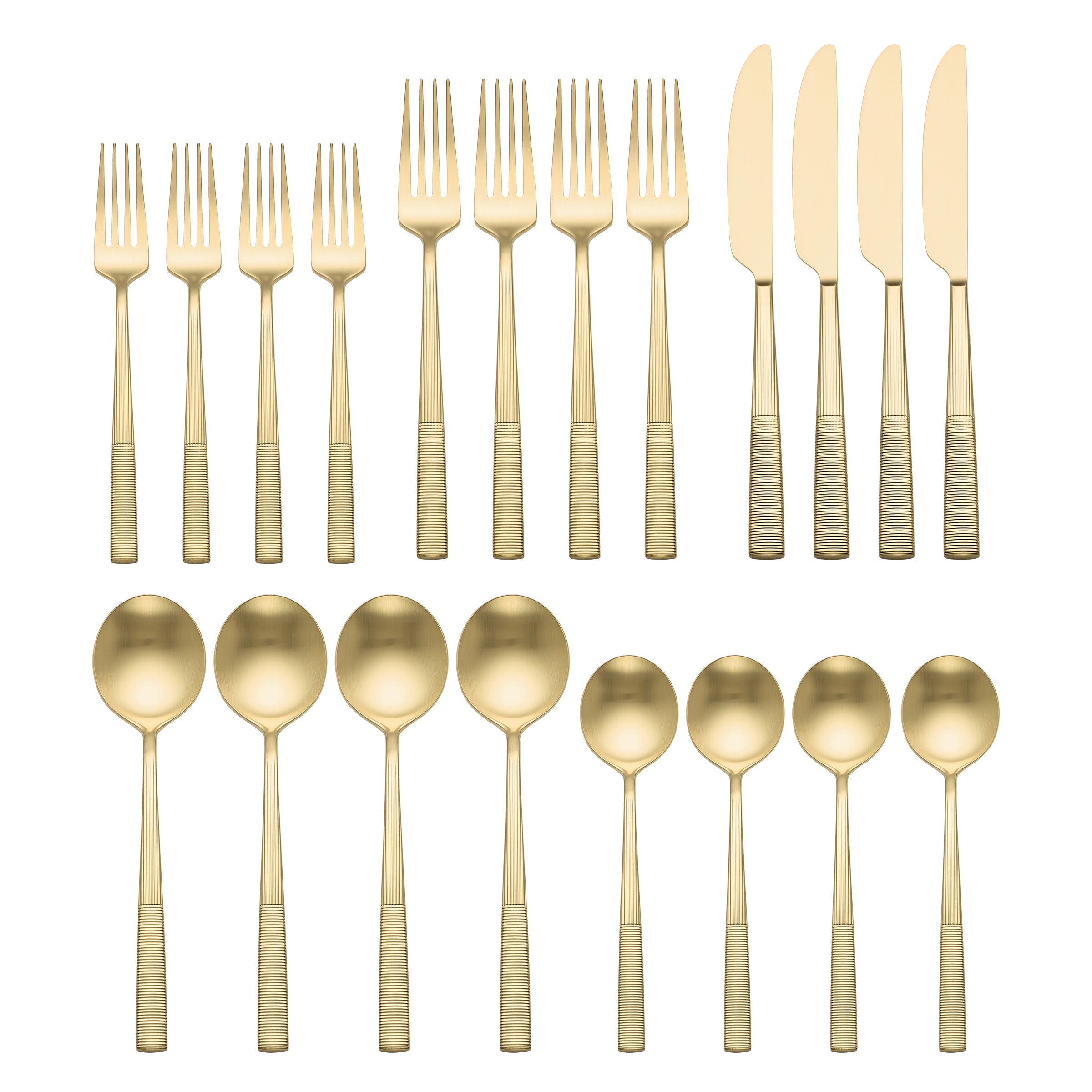 Modulus Champagne Satin 20-Piece Flatware Set - Image 2