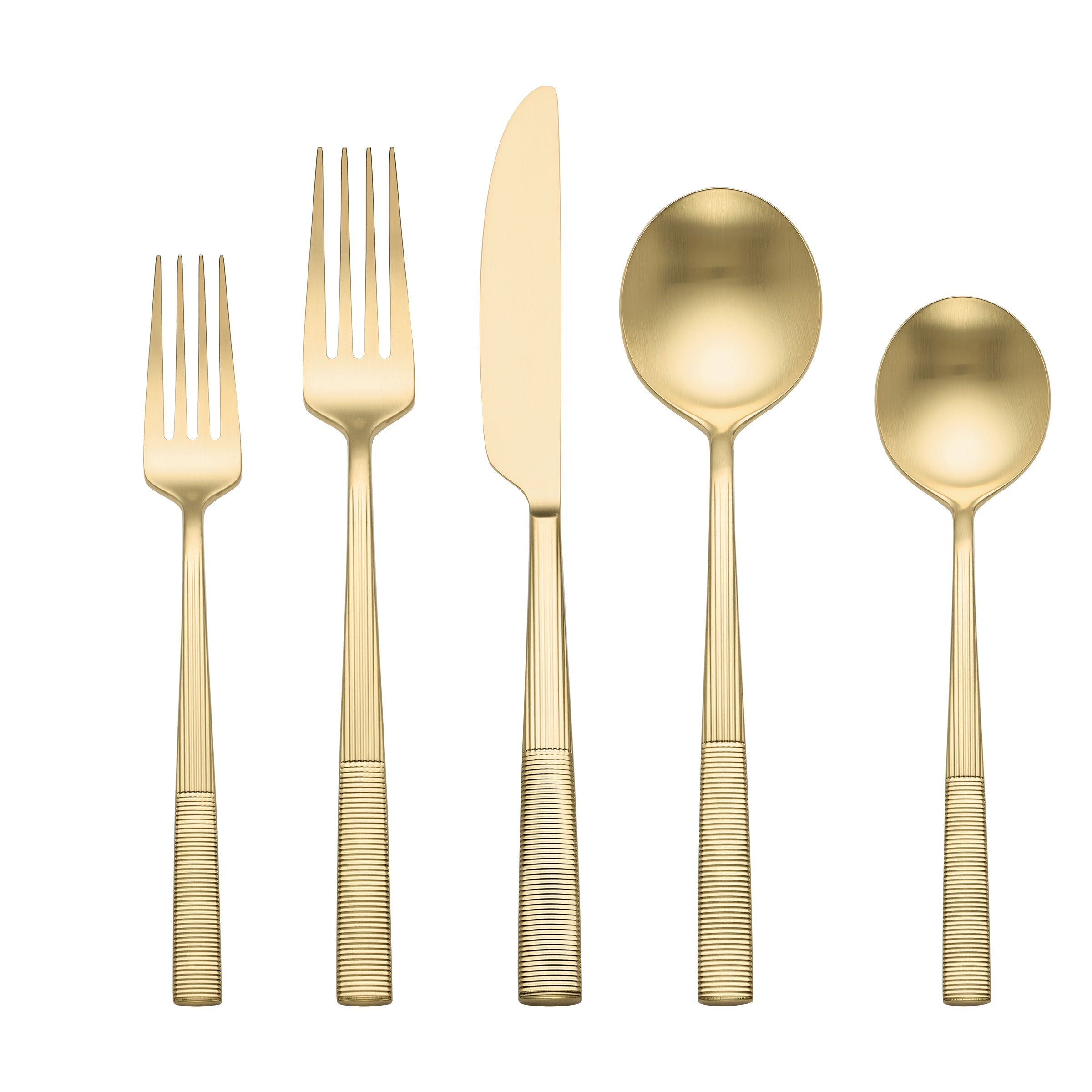 Modulus Champagne Satin 20-Piece Flatware Set - Image 3