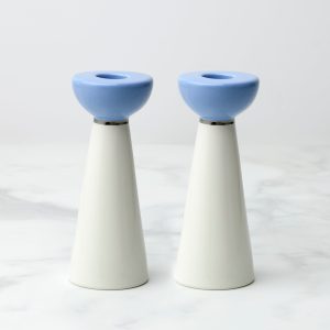 Oak Street Candlestick Holders, Set of 2