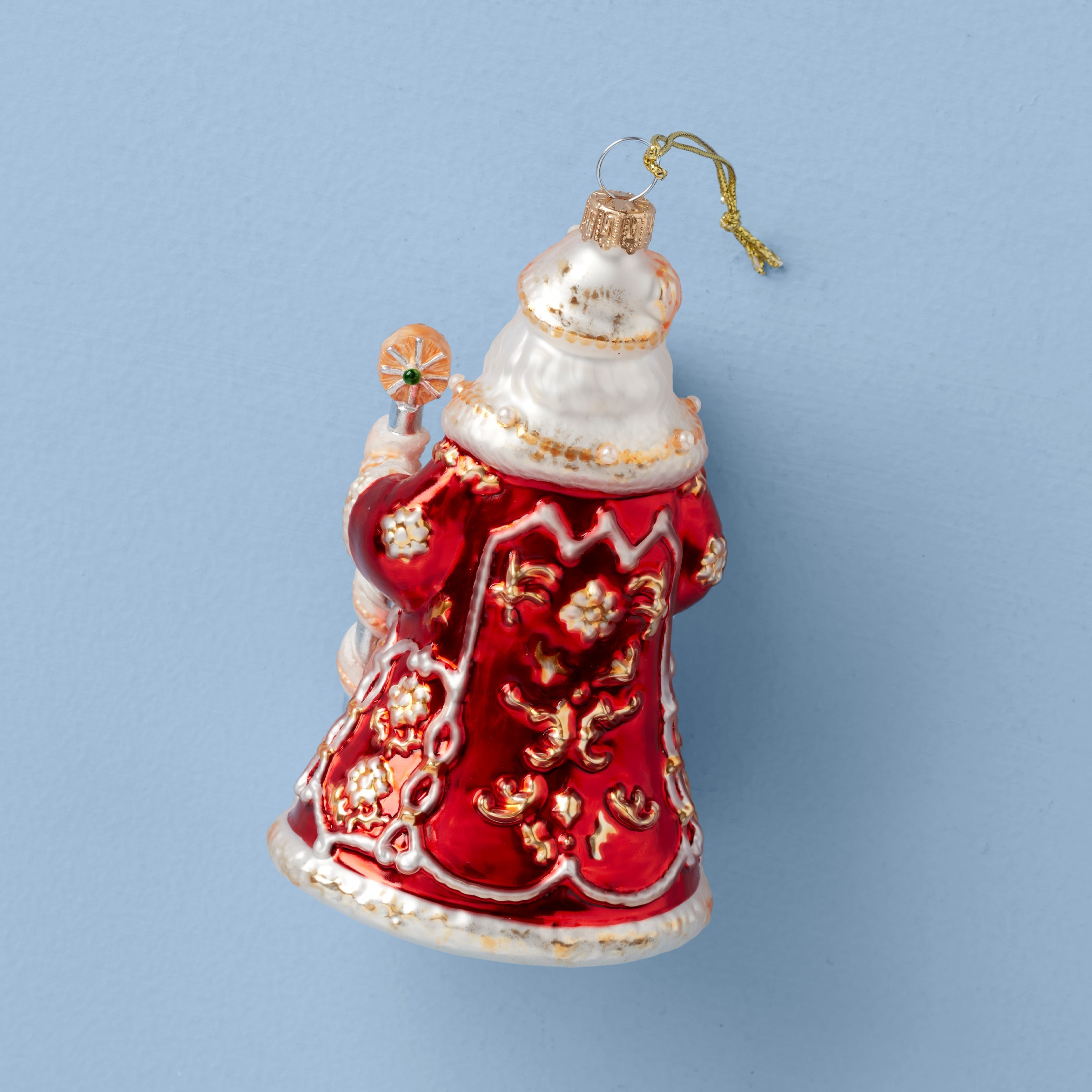 Blown Glass Santa Ornament - Image 2
