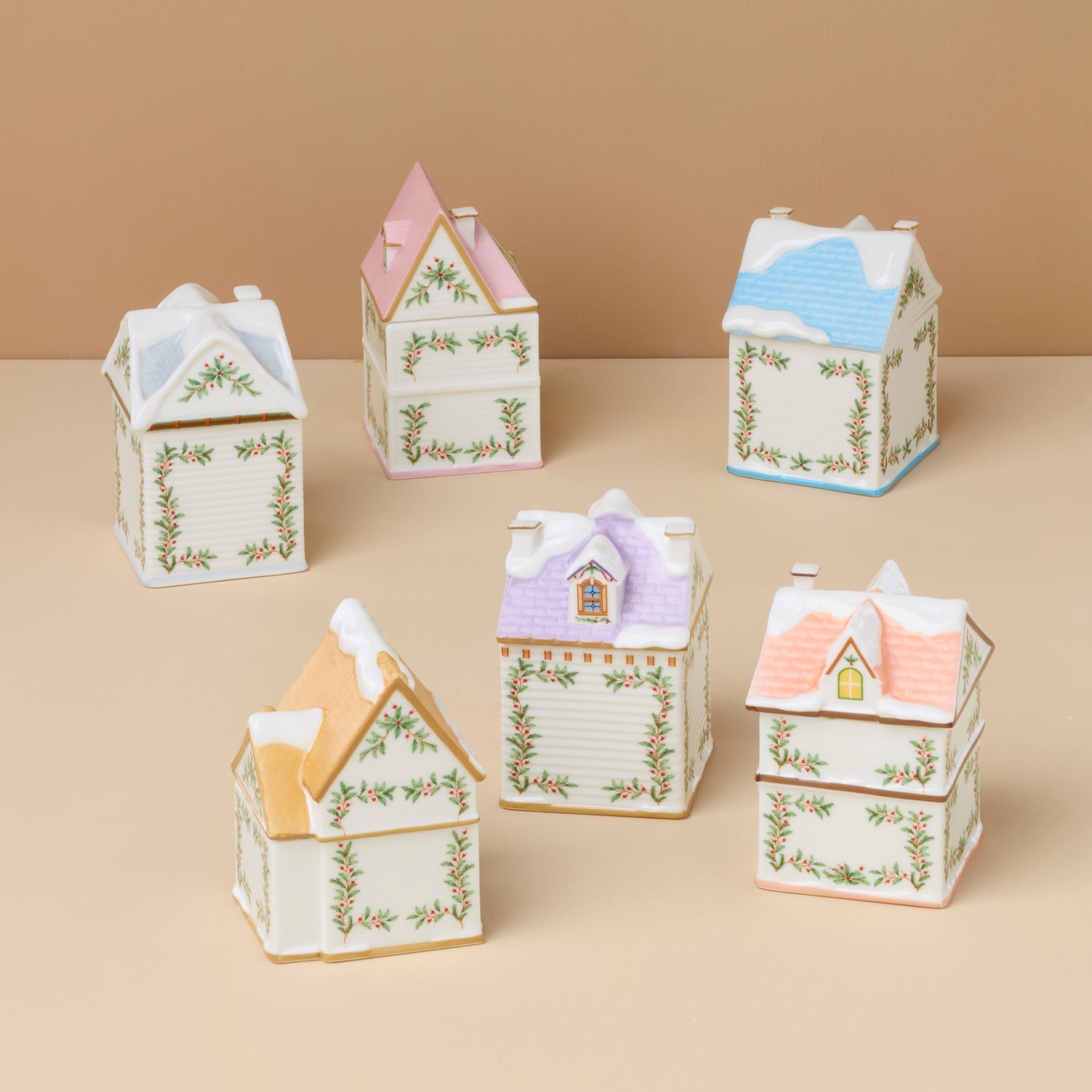 Lenox Spice Village 6-Piece Christmas Spice Jar Set - Image 2