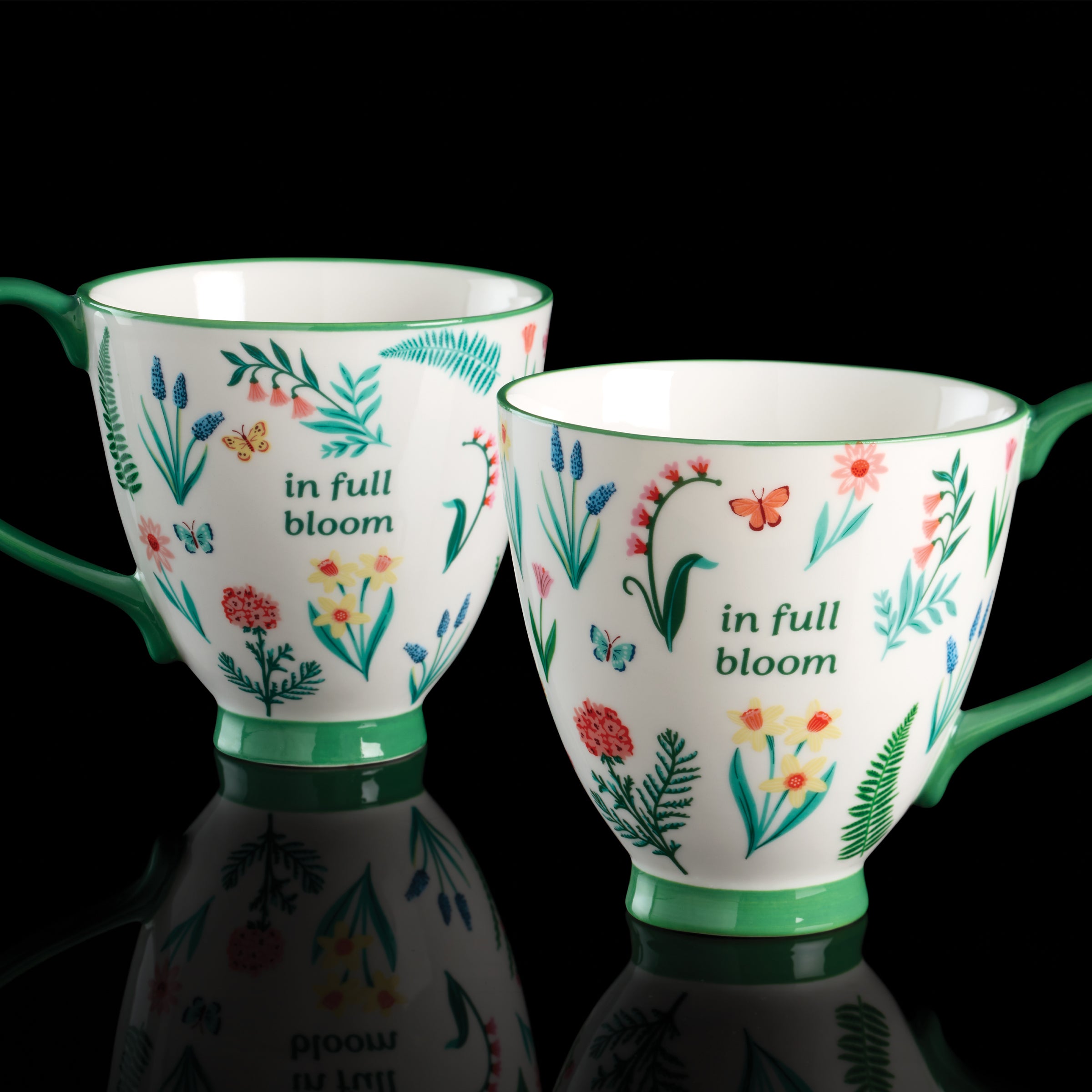 First Blooms Green Mugs, Set of 2 - Image 3