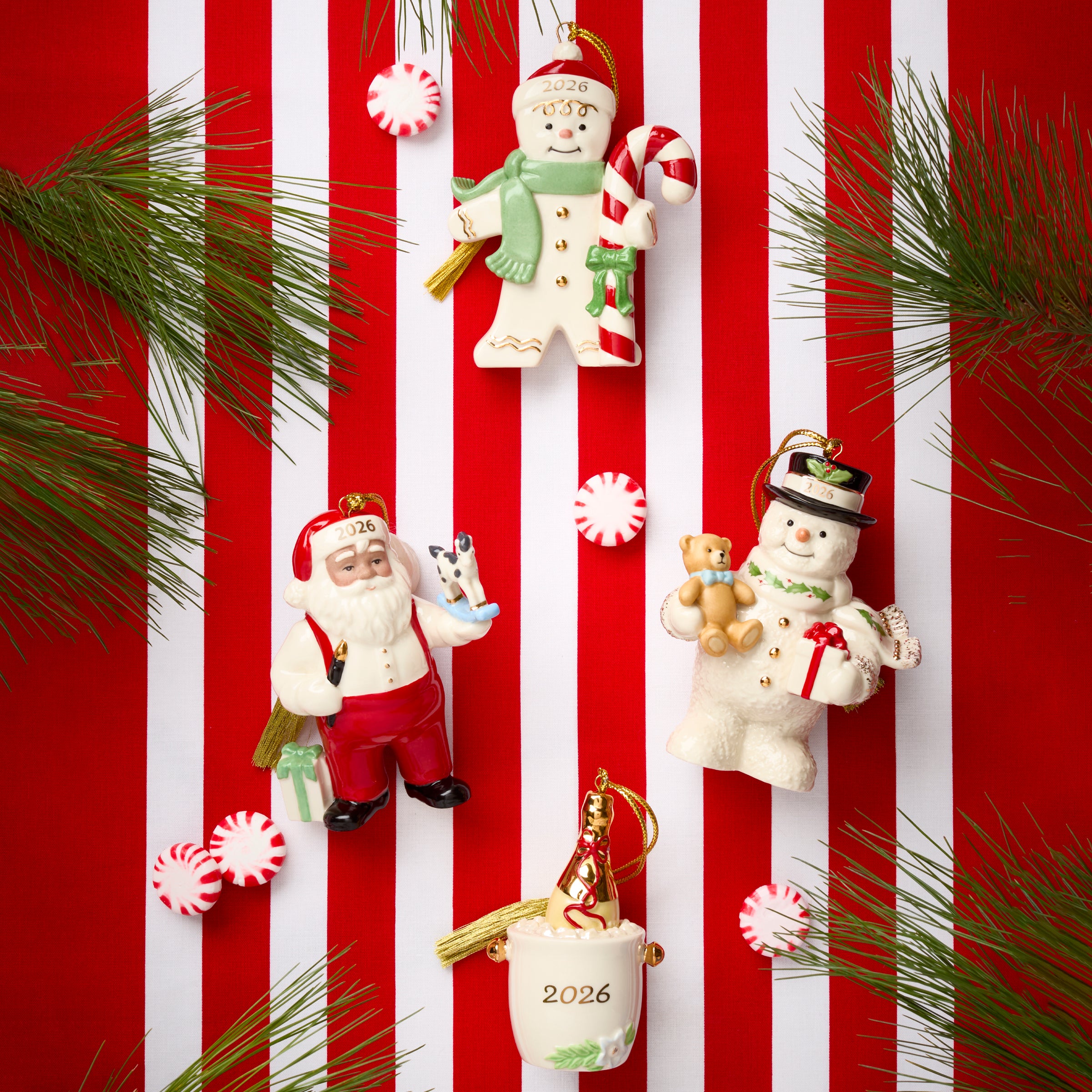 2026 Snowman with Teddy Bear Ornament - Image 4