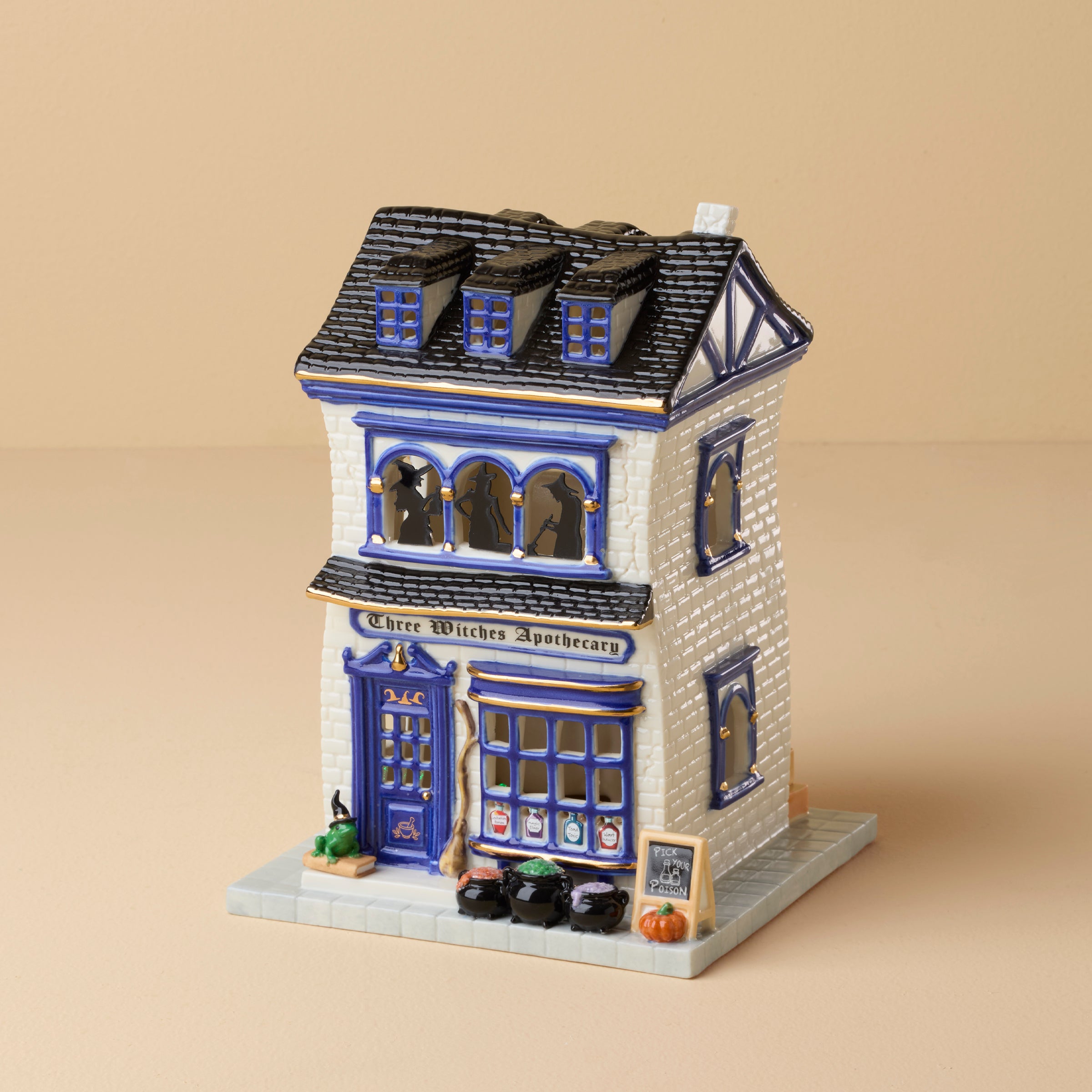 Vintage Halloween Apothecary Potion Shop Lit Figurine - Image 3
