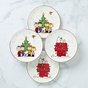 Peanuts Gang Accent Plates, Set of 4, Assorted