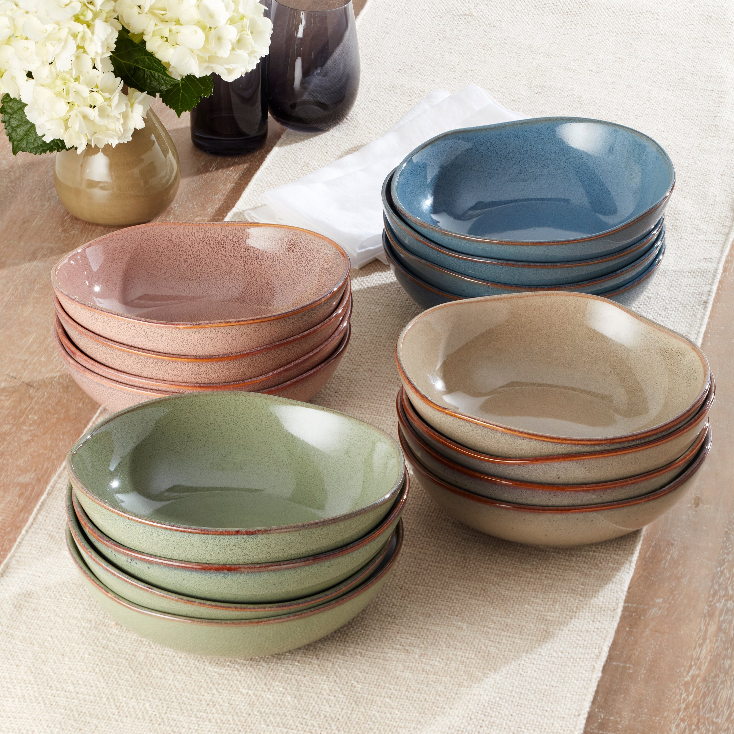 Organic Shades Clay Pasta Bowls, Set of 4 - Image 9