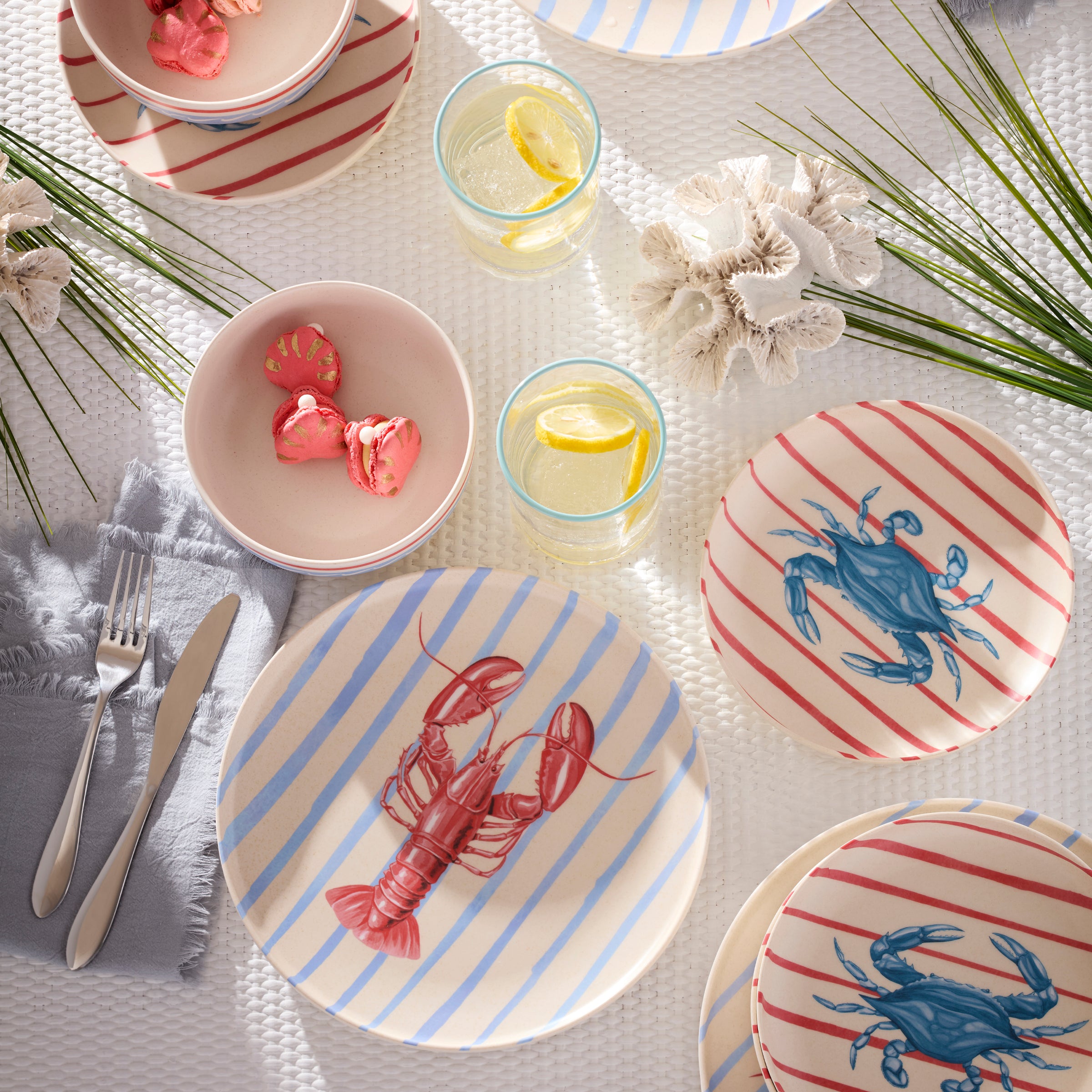 24 Seven Melamine, Wharfside 12-Piece Dinnerware Set - Image 2