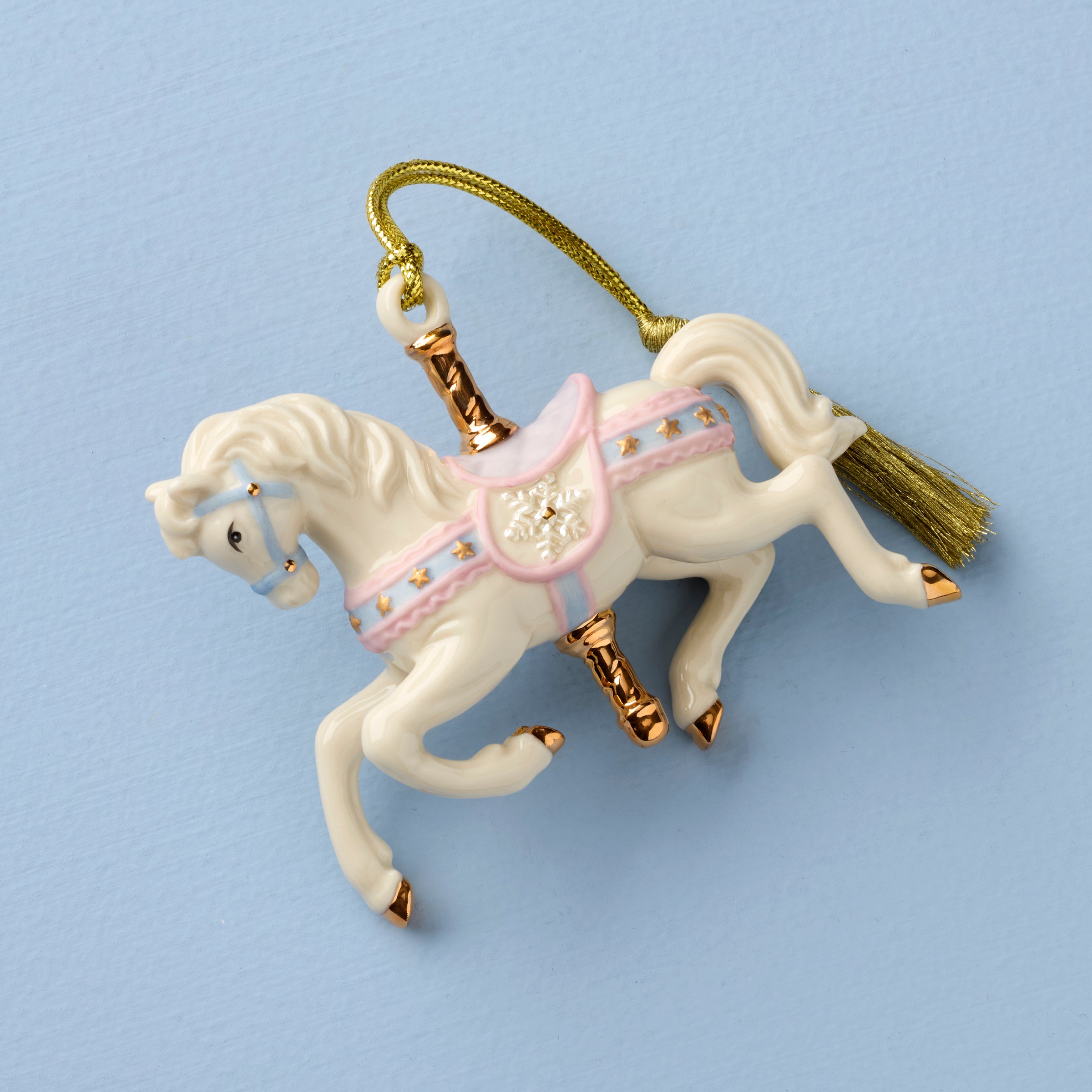 Snowflake Carousel Horse Ornament - Image 2