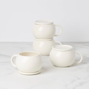 Quirk Mugs with Coaster, Set of 4