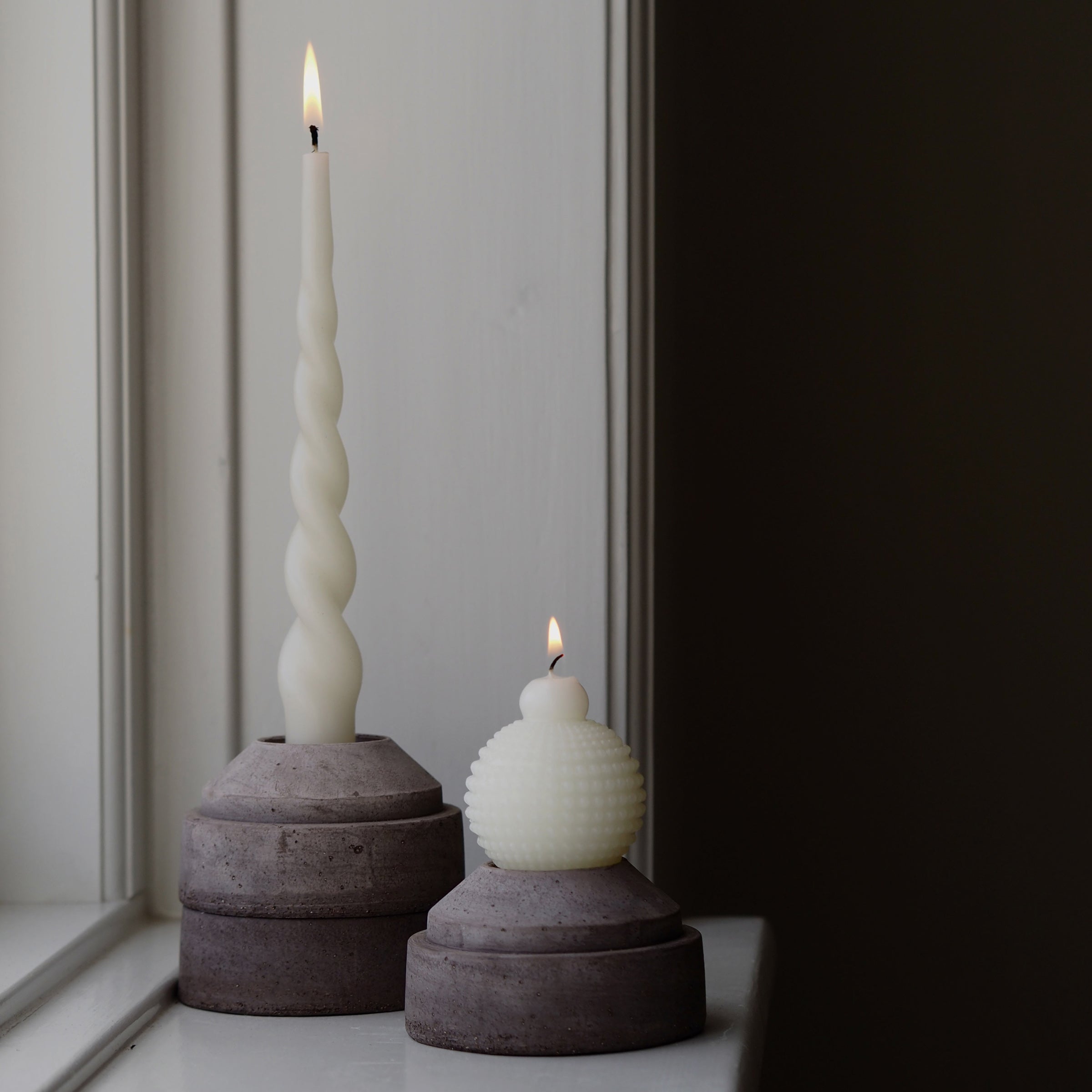 Hoff Raw Grey Candleholder - Image 2