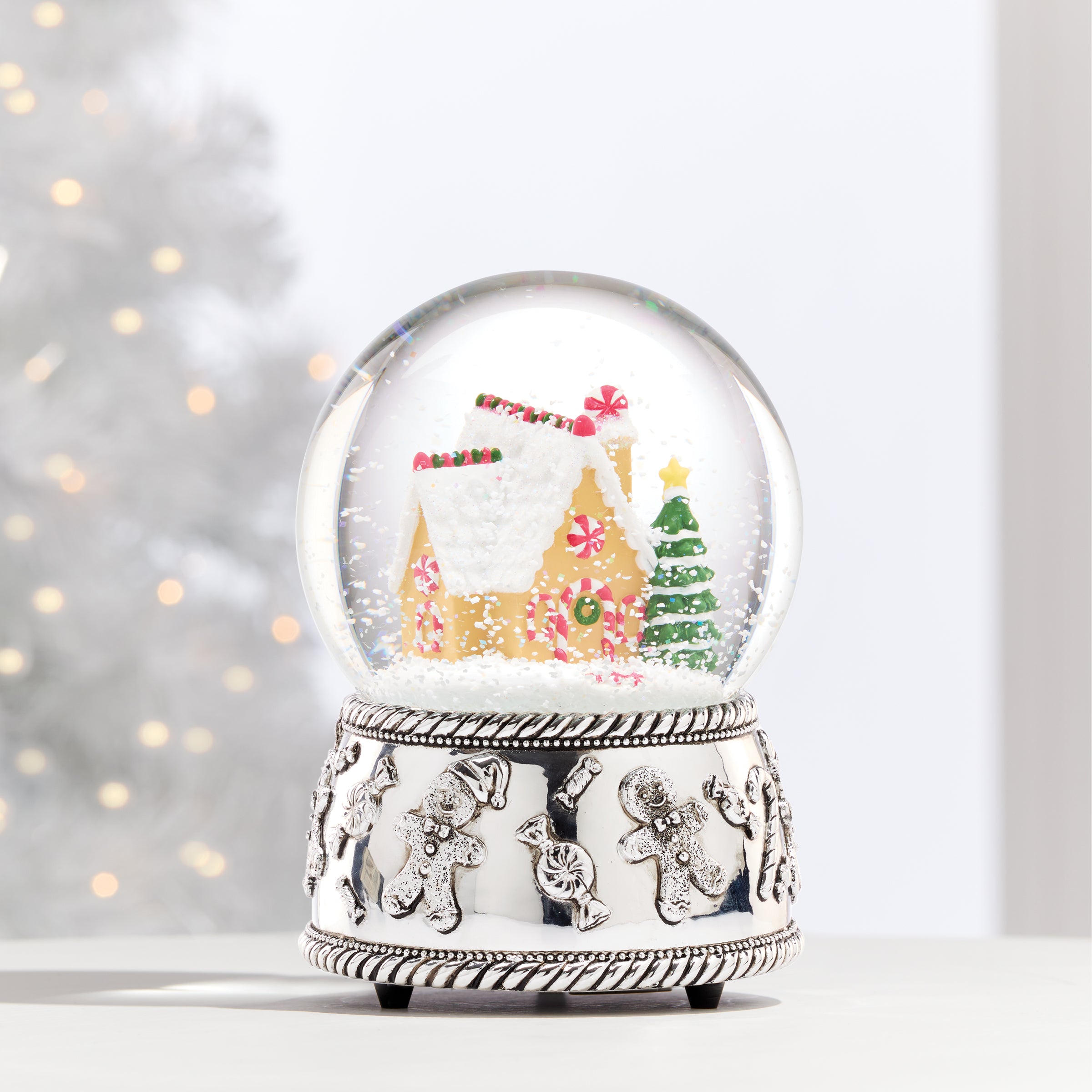 Winter Traditions Gingerbread House Musical Snow Globe - Image 2