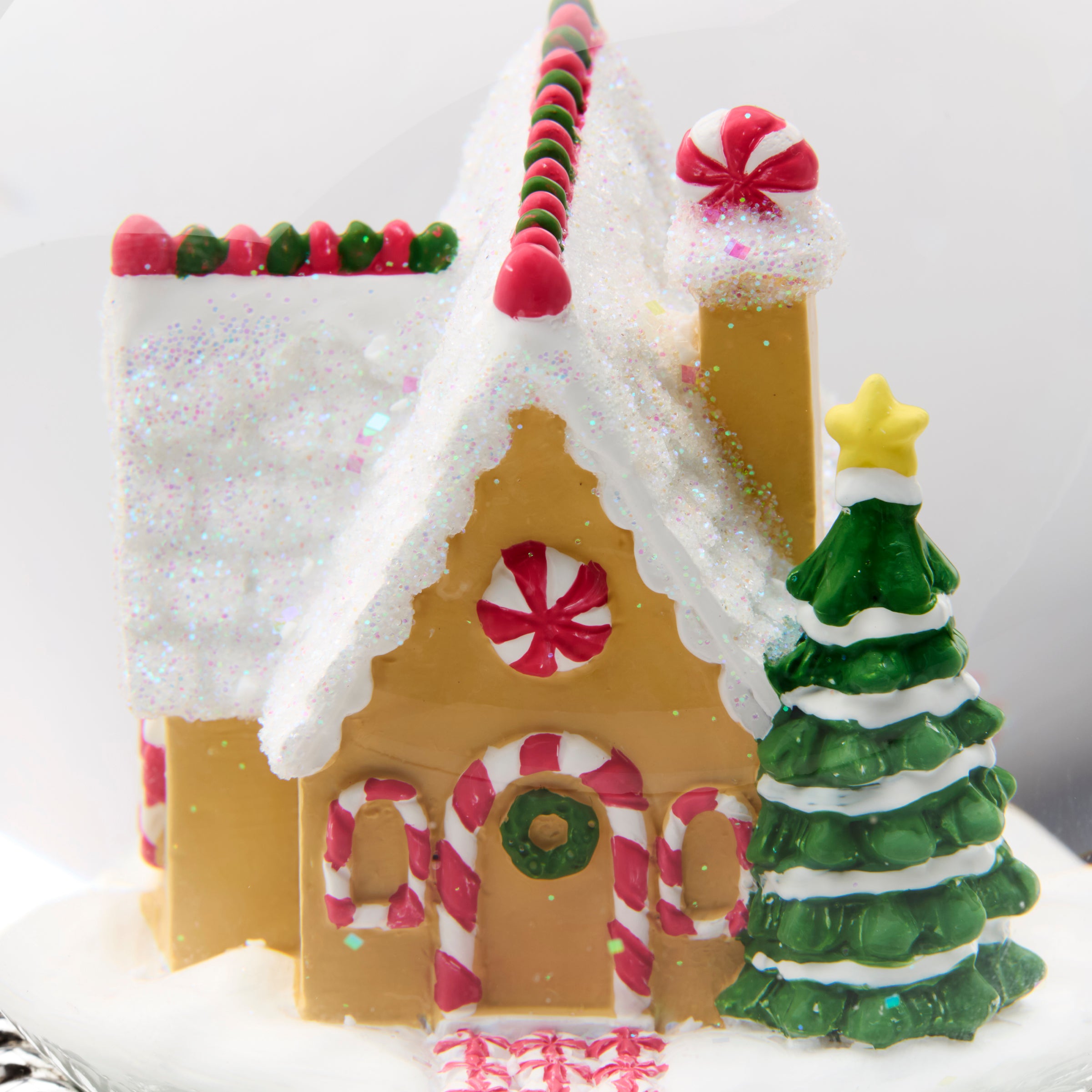 Winter Traditions Gingerbread House Musical Snow Globe - Image 3